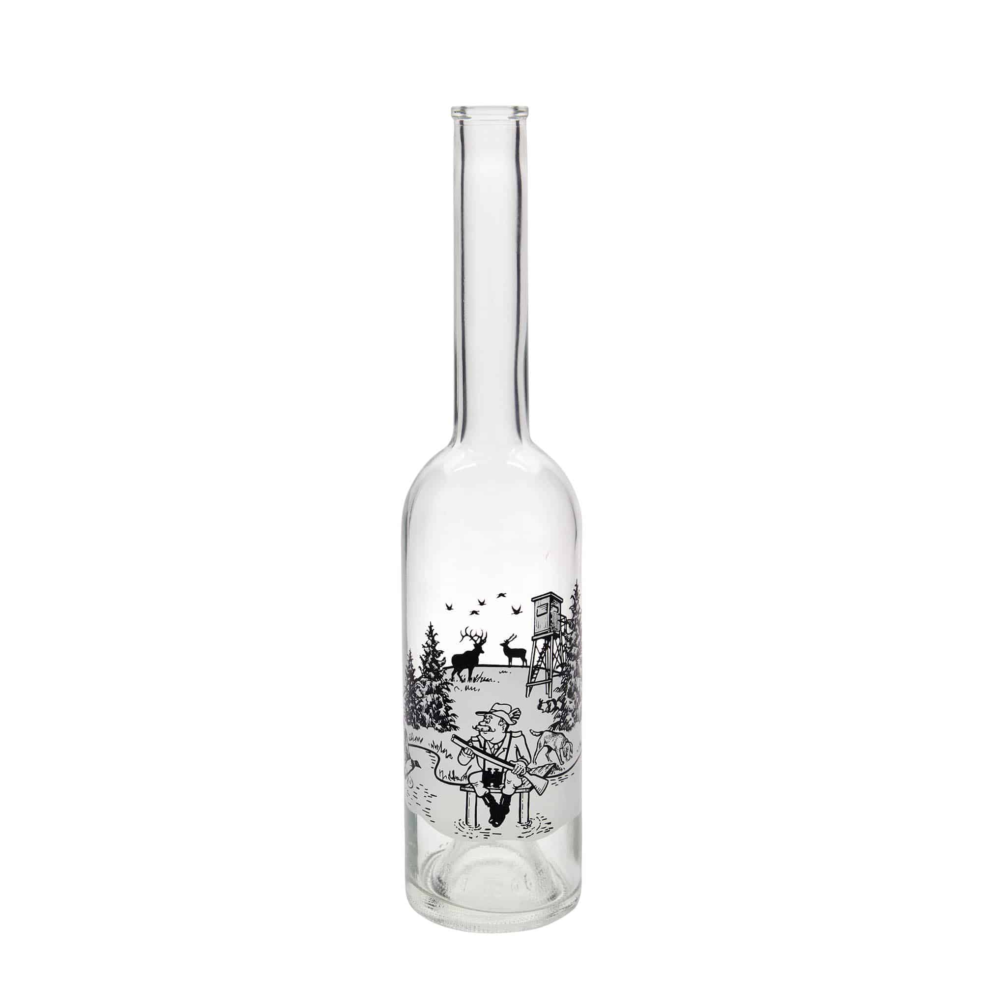 Sticlă de sticlă de 500 ml „Opera”, motiv: Vânător, gura: dop