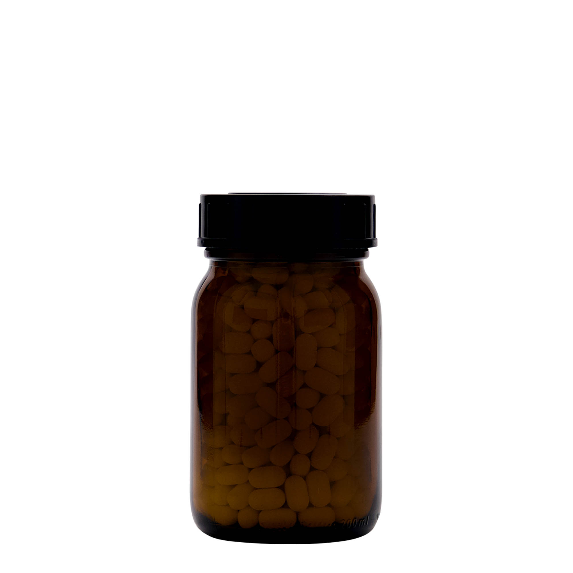 200 ml borcan cu gât larg, maro, gură: DIN 55 200 ml borcan cu gât larg, maro, gură: DIN 55