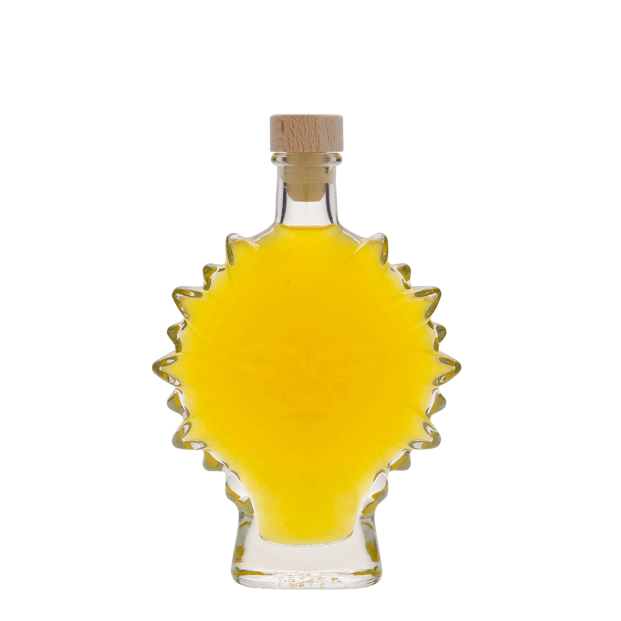Sticlă de sticlă de 200 ml „Soare”, gură: dop de plută