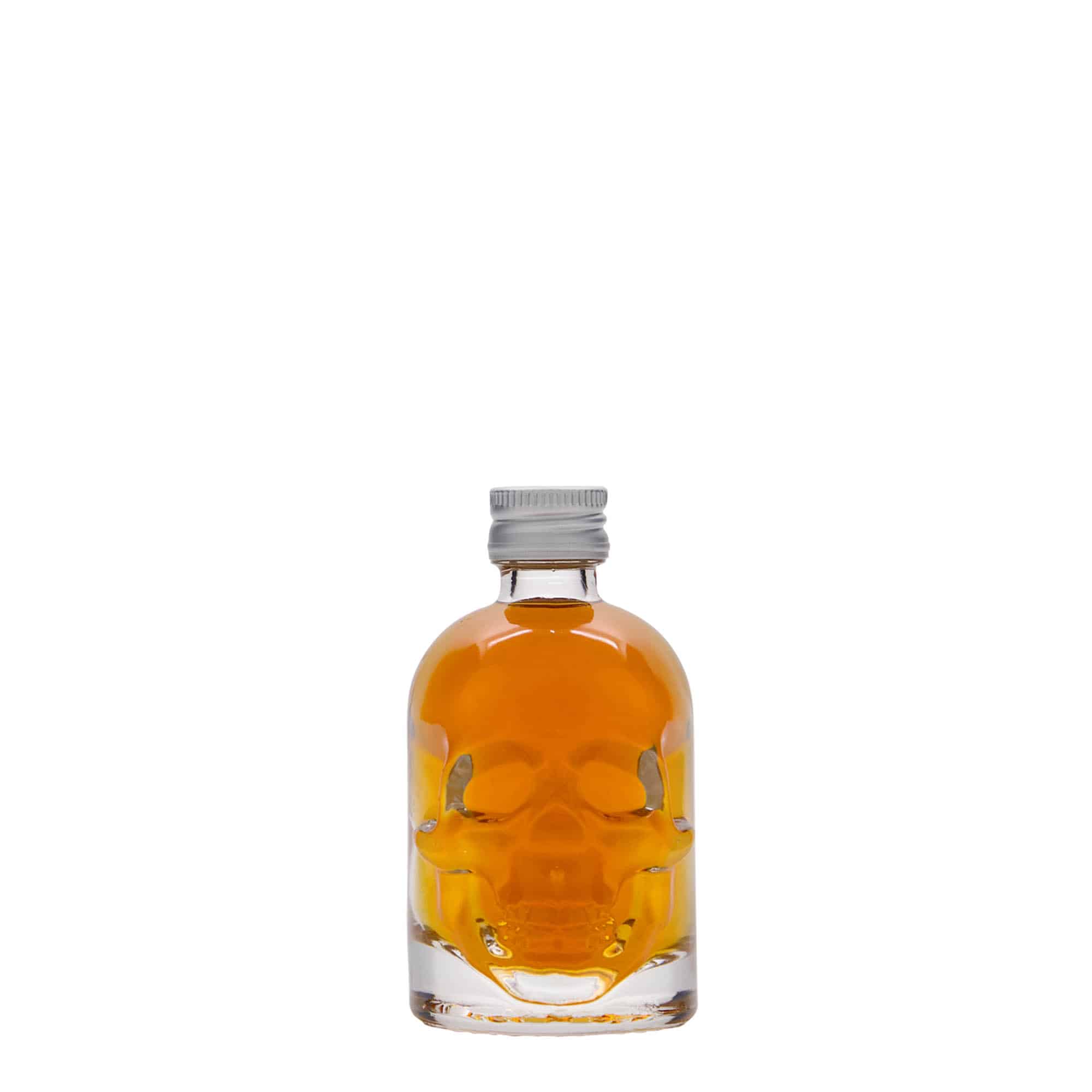 Sticlă de sticlă de 50 ml „Cap de mort”, gură: PP 18