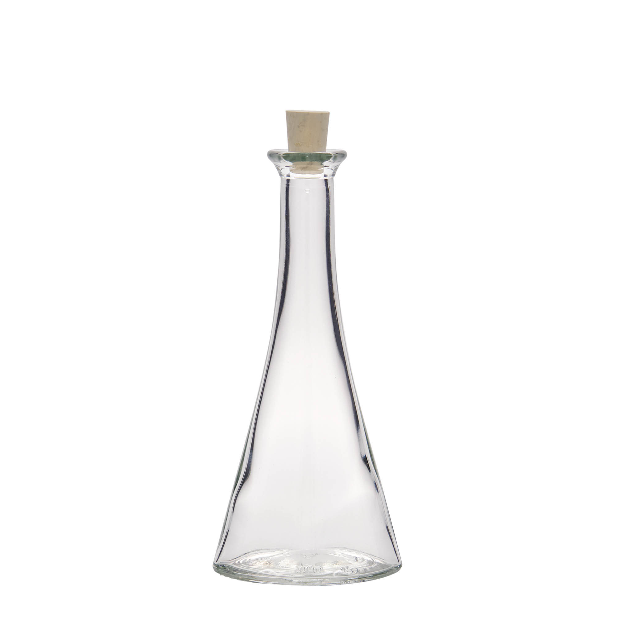 Sticlă de sticlă de 100 ml 'Veronica', semirotundă, gura: dop de plută