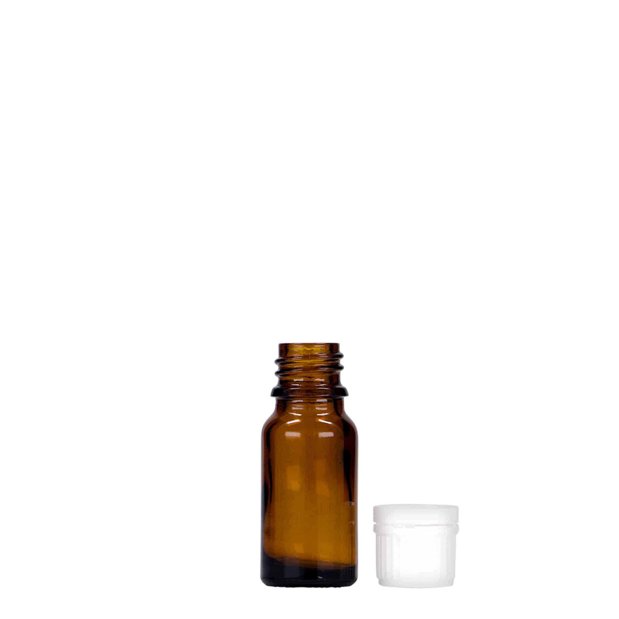 Flacon medical de 10 ml, sticlă, maro, gura: DIN 18