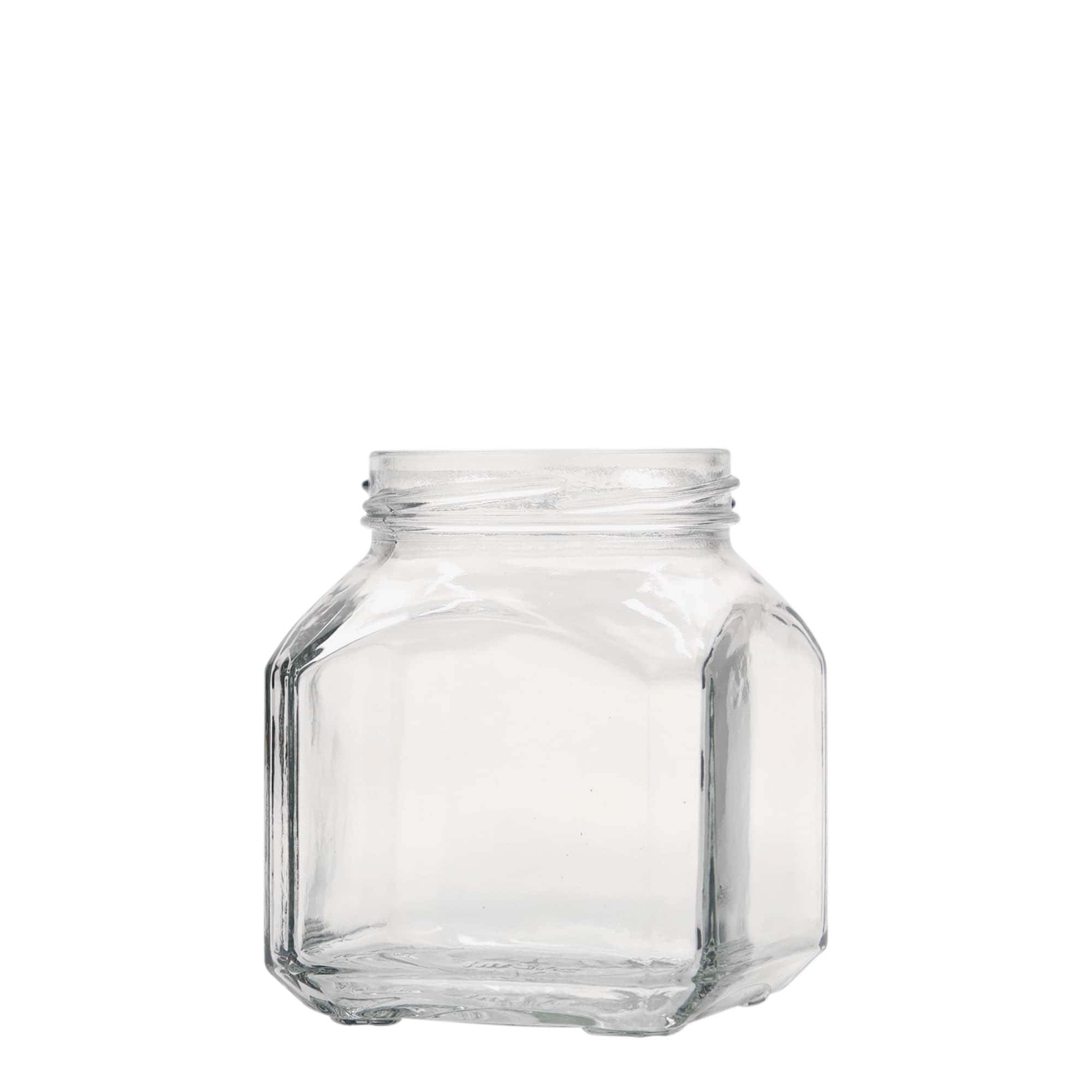 314 ml borcan pătrat „Mailand”, gura: Twist-Off (TO 63)