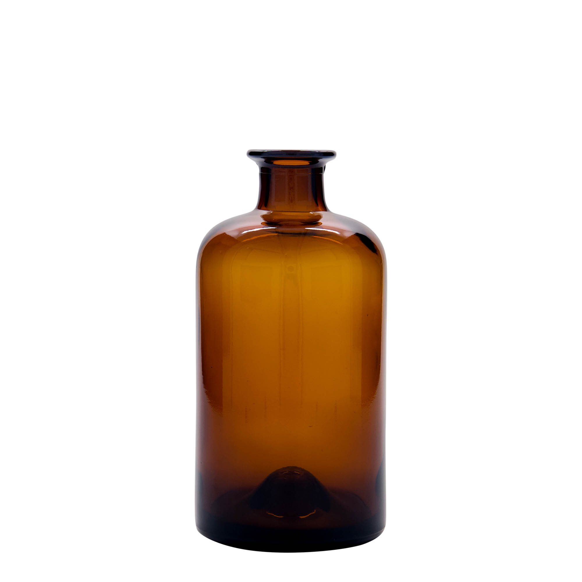 Sticlă de 500 ml pentru farmacie, maro, gură: dop de plută Sticlă de 500 ml pentru farmacie, maro, gură: dop de plută
