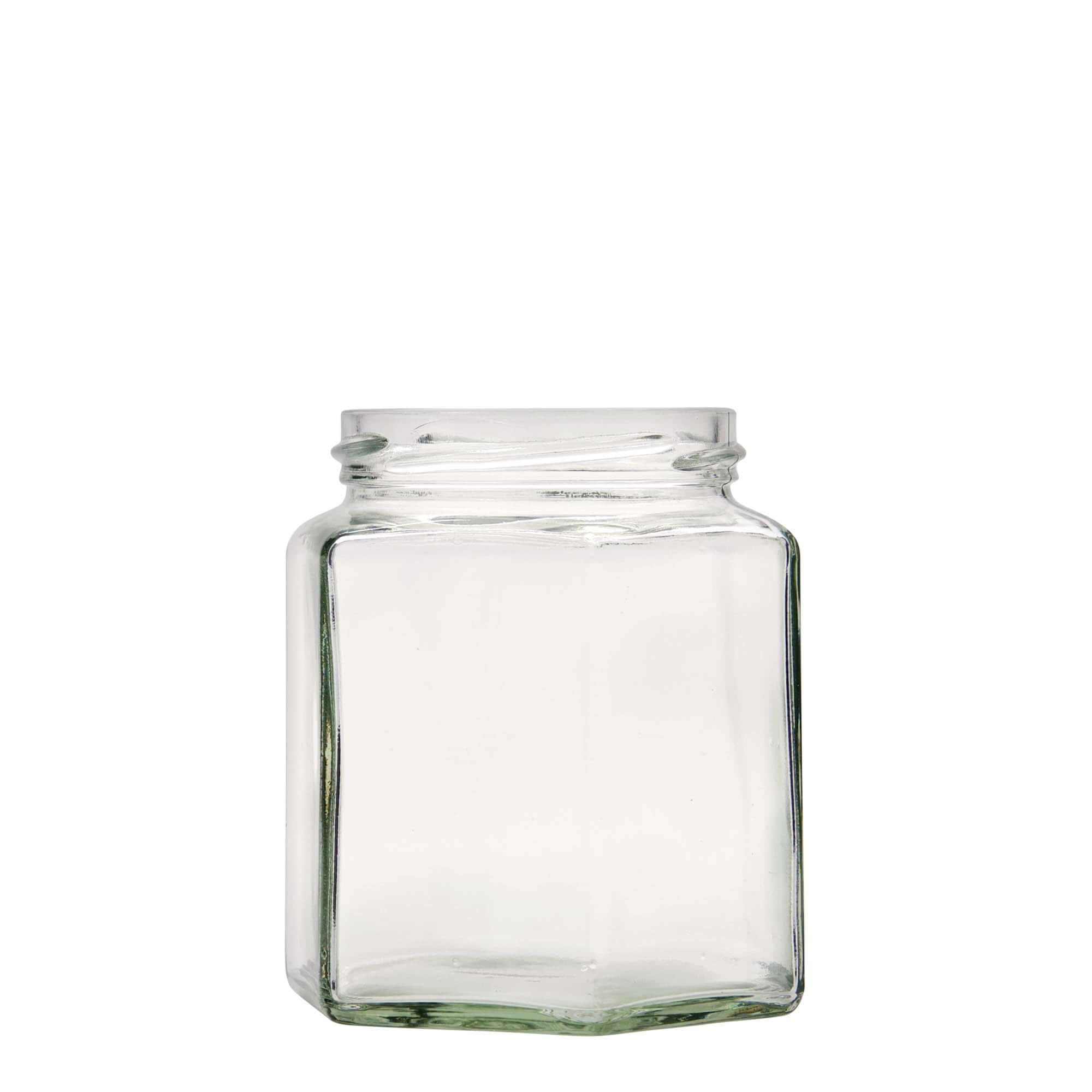 390 ml borcan hexagonal, gură: Twist-Off (TO 70) 390 ml borcan hexagonal, gură: Twist-Off (TO 70)