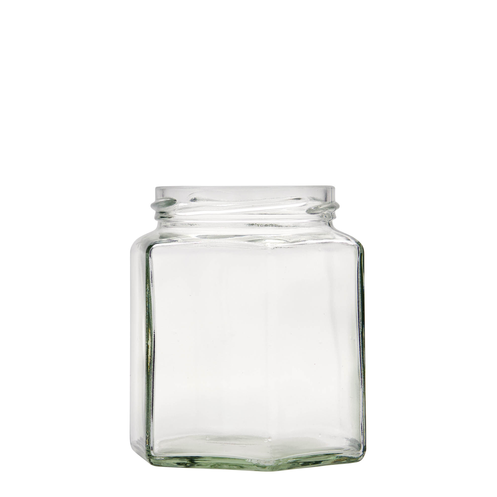 390 ml borcan hexagonal, gură: Twist-Off (TO 70)
