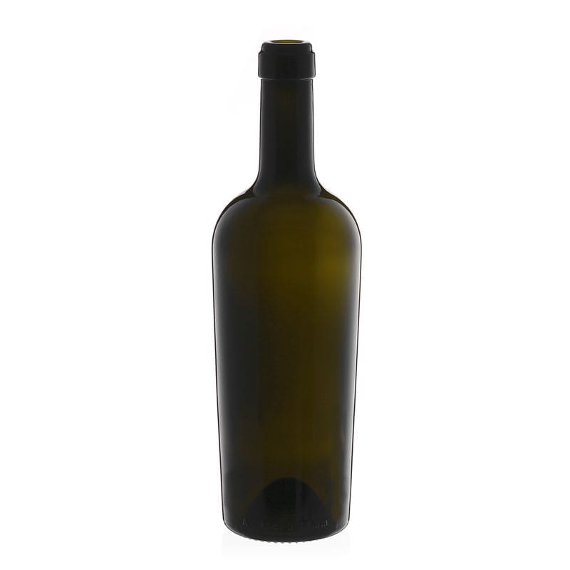 Sticlă de vin 750 ml „Imperiale”, verde antichizat, gura: dop