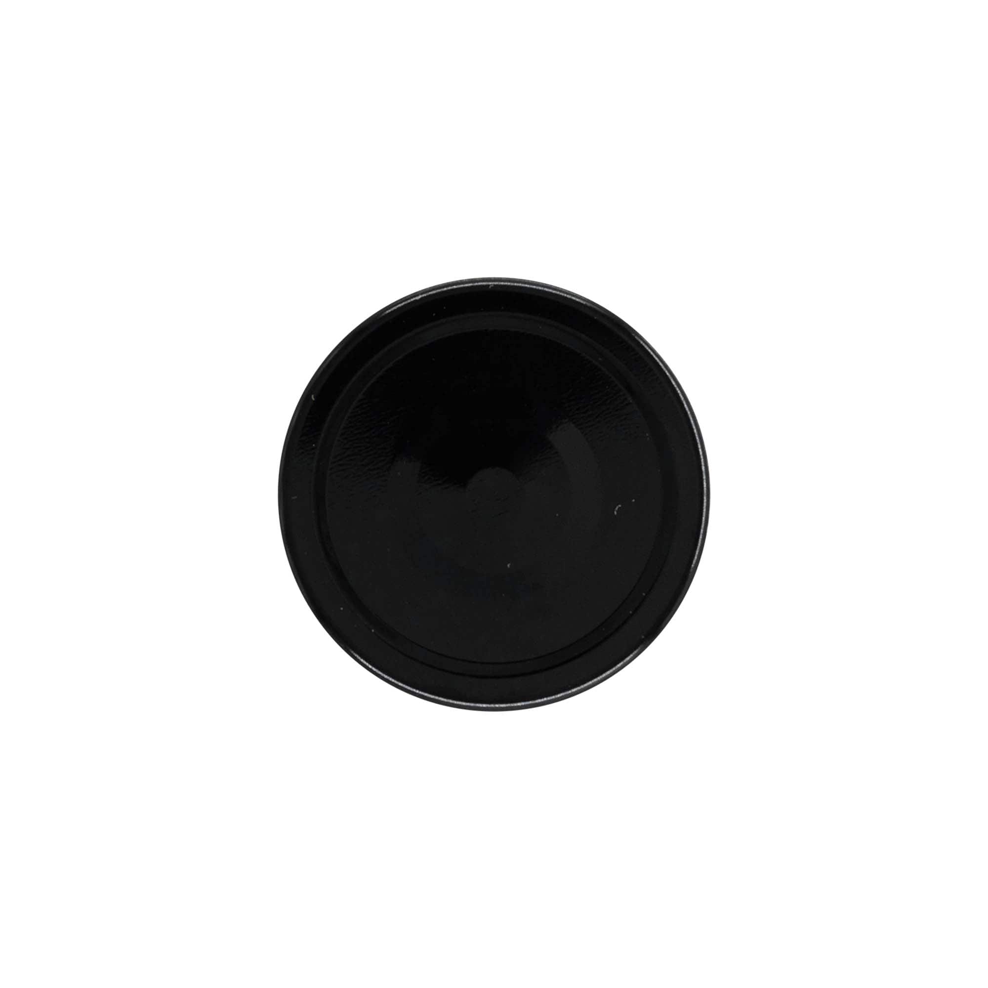 Capac cu filet adânc, tablă albă, negru, pentru gura: Deep-TO 66