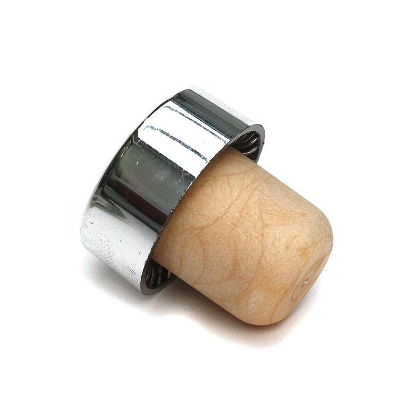Dop cu mâner 19 mm, plastic, argintiu, pentru gură: dop de plută