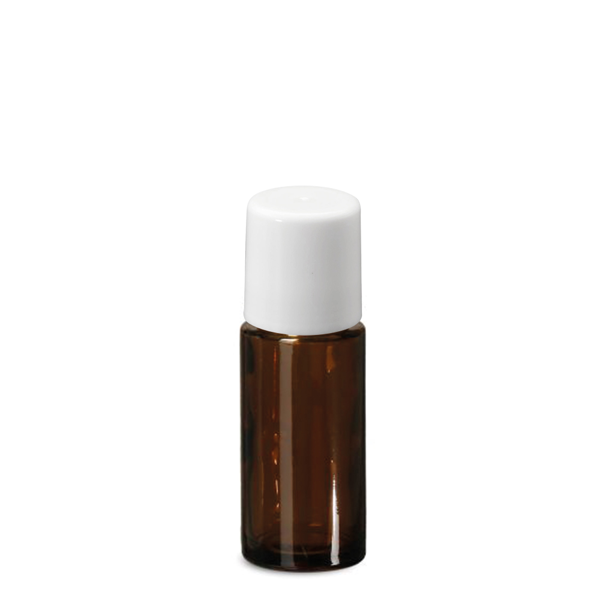 Sticlă roll-on de 50 ml, sticlă, maro, gura: capac cu filet