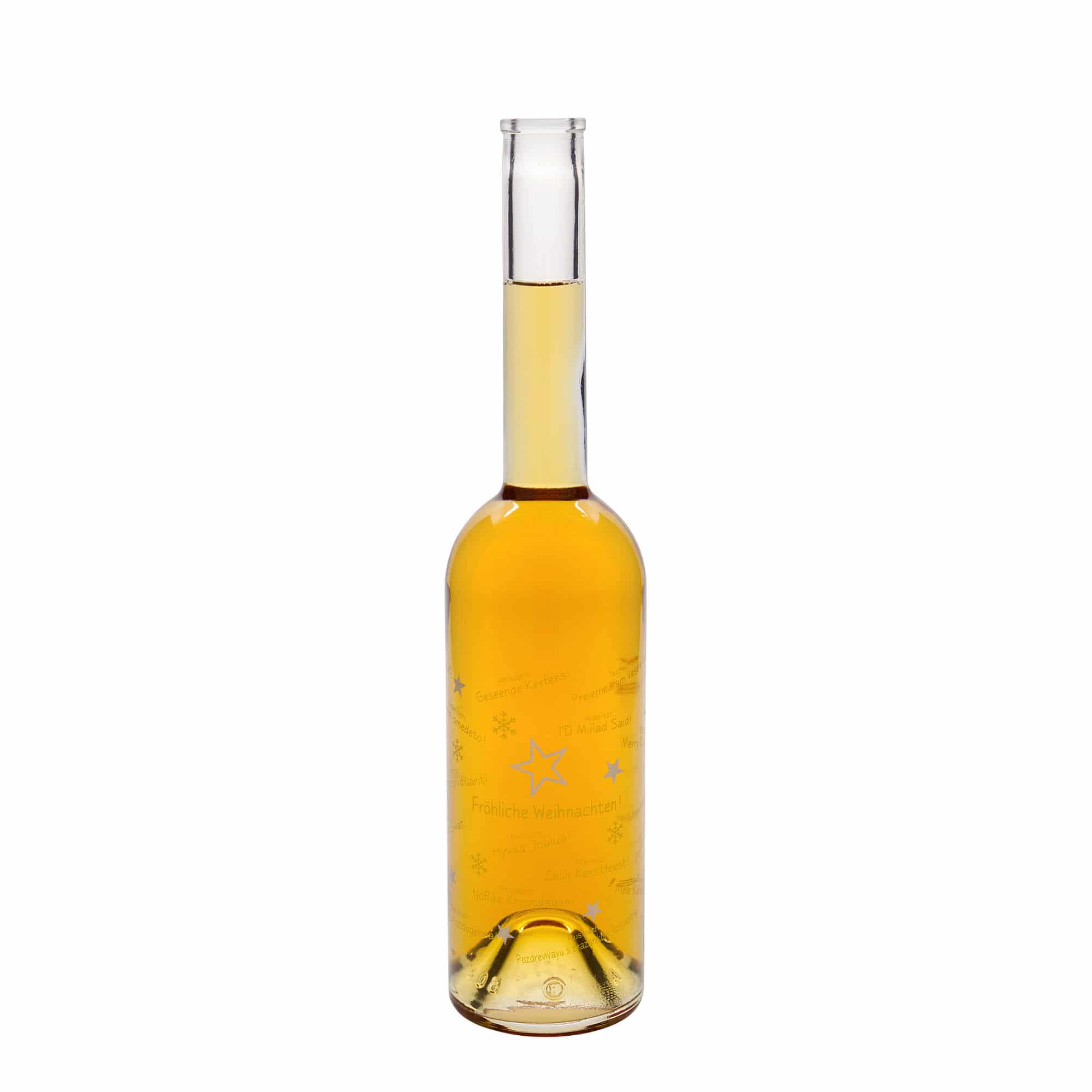 Sticlă de sticlă de 500 ml „Opera”, motiv: Crăciunul în lume, gura: dop
