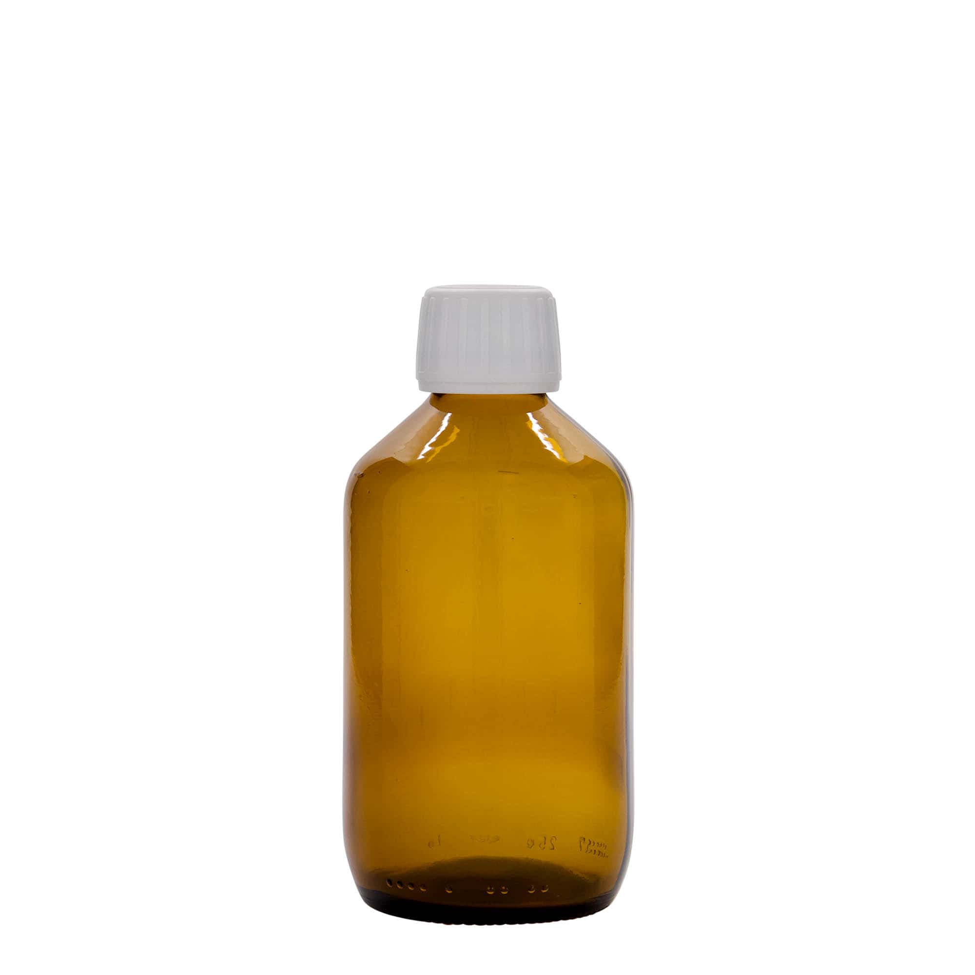 250 ml sticlă medicală, maro, sticlă, gura: PP 28