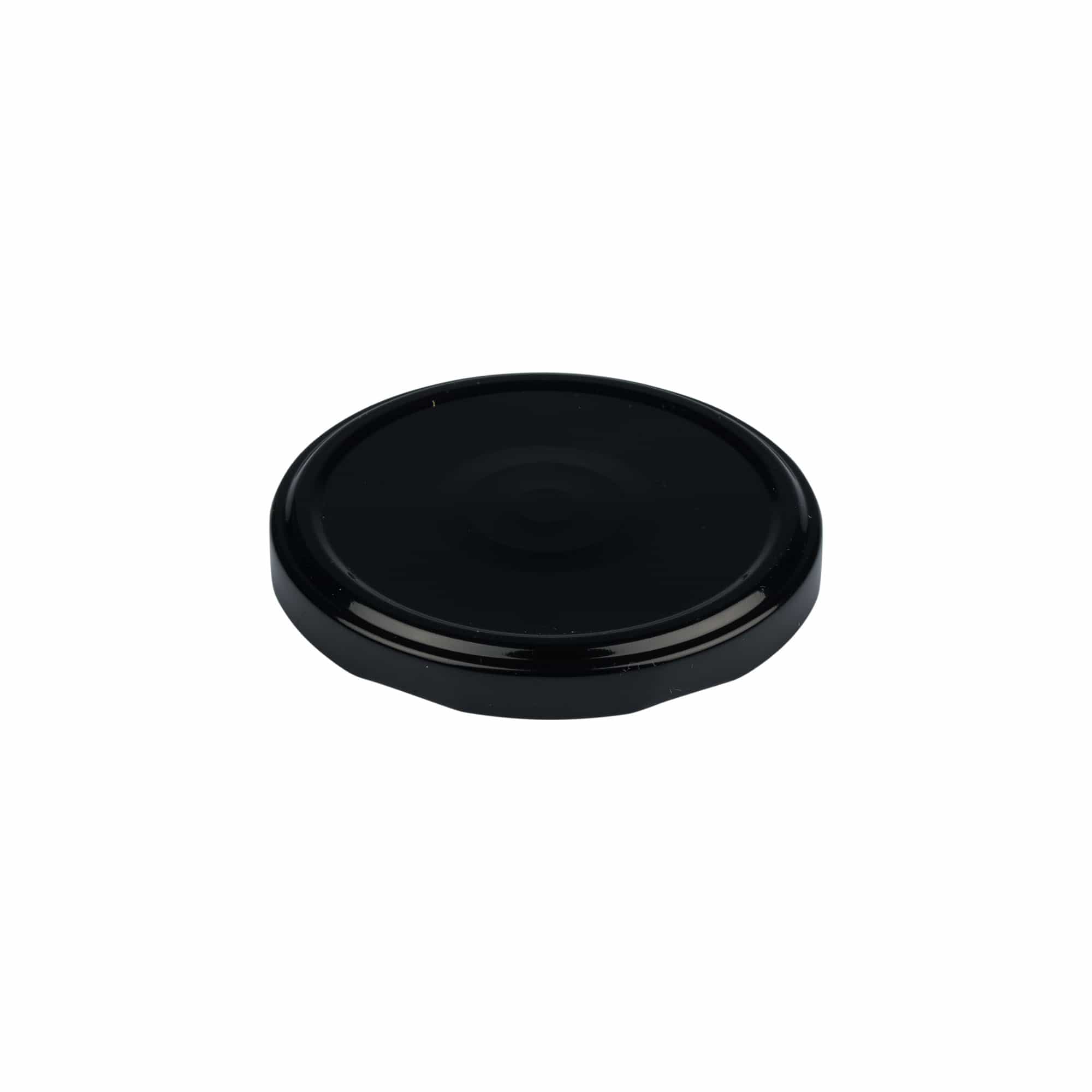 Capace Twist-Off, tablă albă, sterilizabile, negru, pentru gura: TO 82