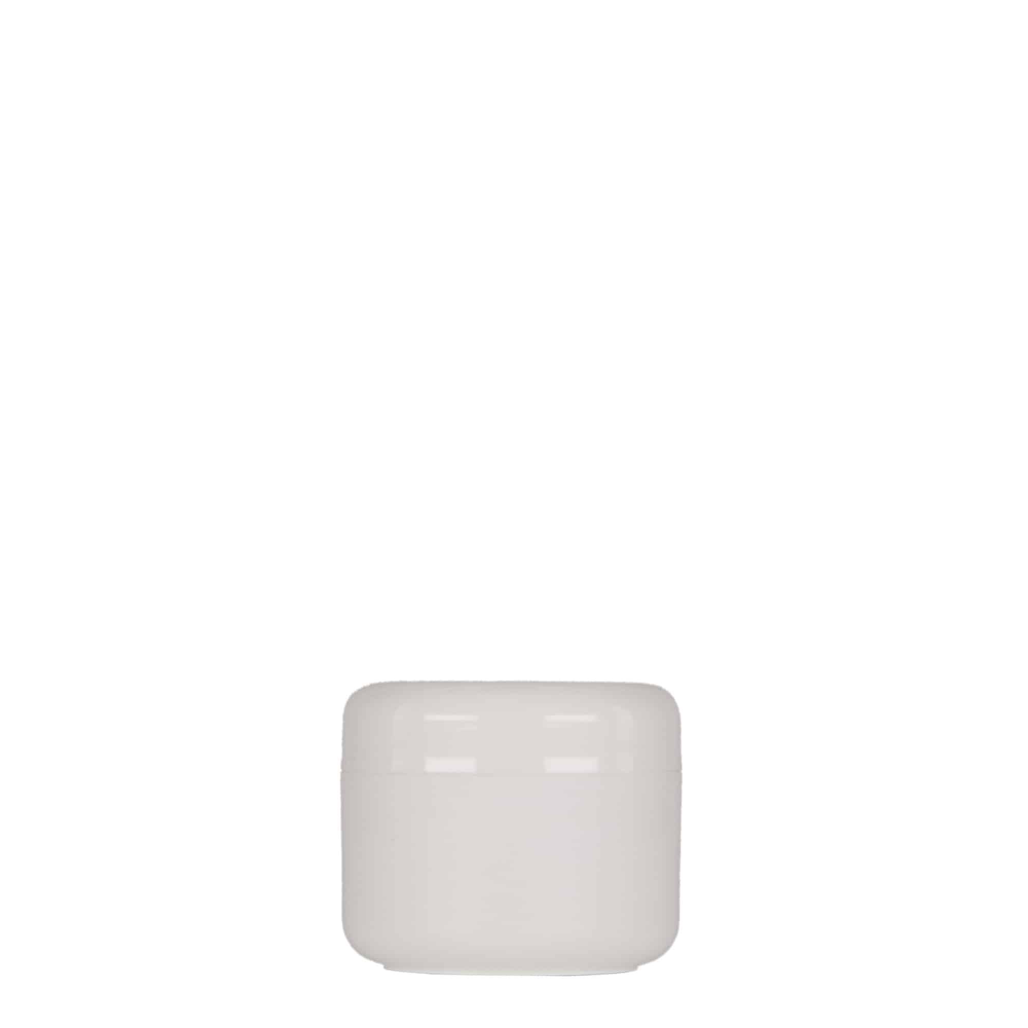 30 ml cutie din plastic „Bianca”, PP, alb, gura: capac cu filet