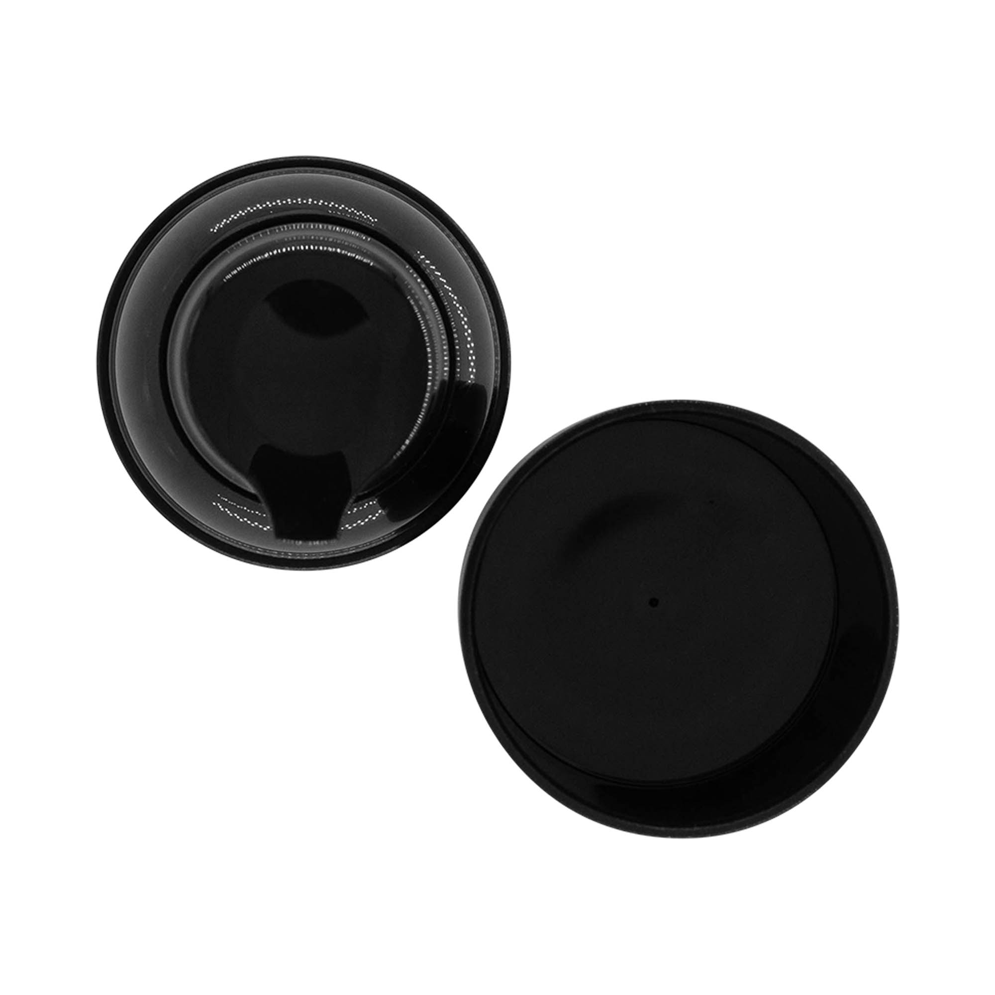 Cap pompă dozator airless „Mezzo“, tip D, plastic PP, negru cu capac negru
