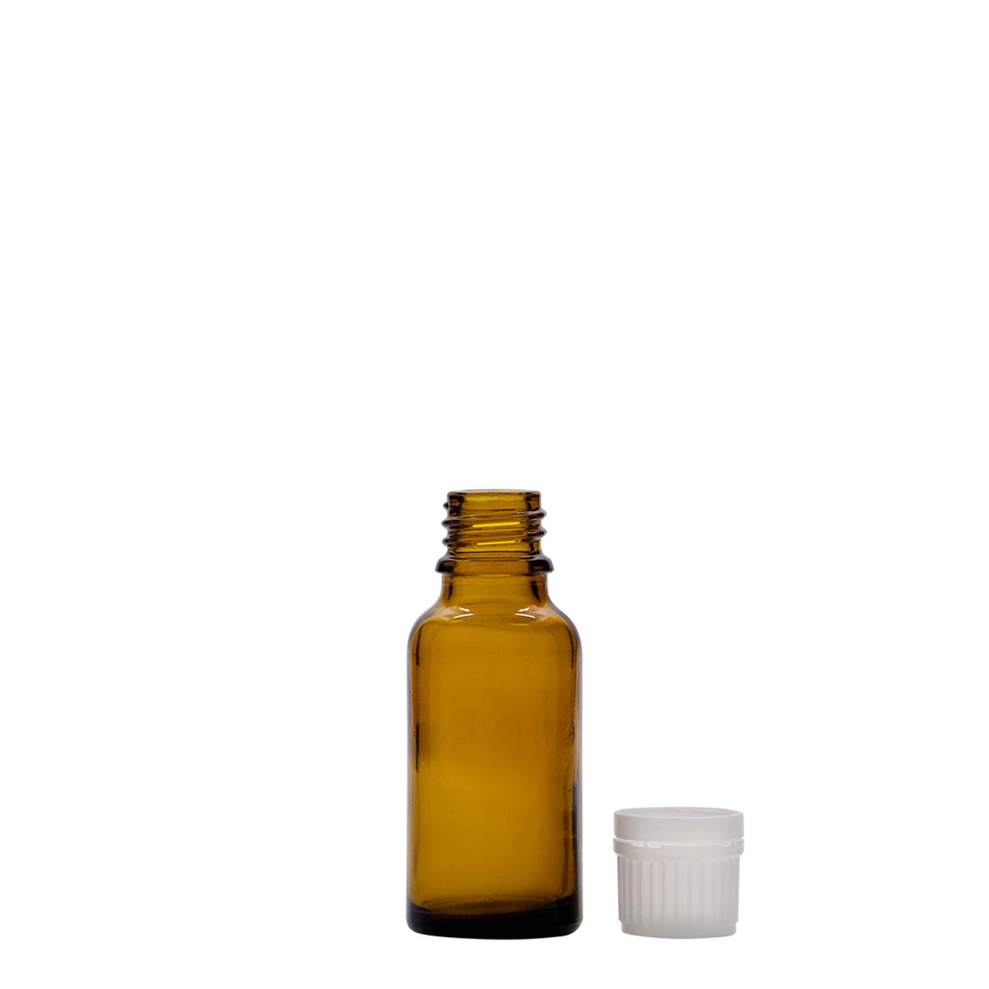 20 ml sticlă medicală, sticlă maro, gura: DIN 18