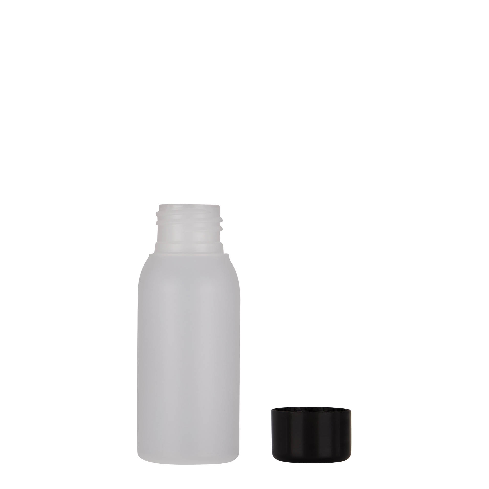 Flacon din plastic de 50 ml „Tuffy”, HDPE, natural, gura: 24/410 Flacon din plastic de 50 ml „Tuffy”, HDPE, natural, gura: 24/410