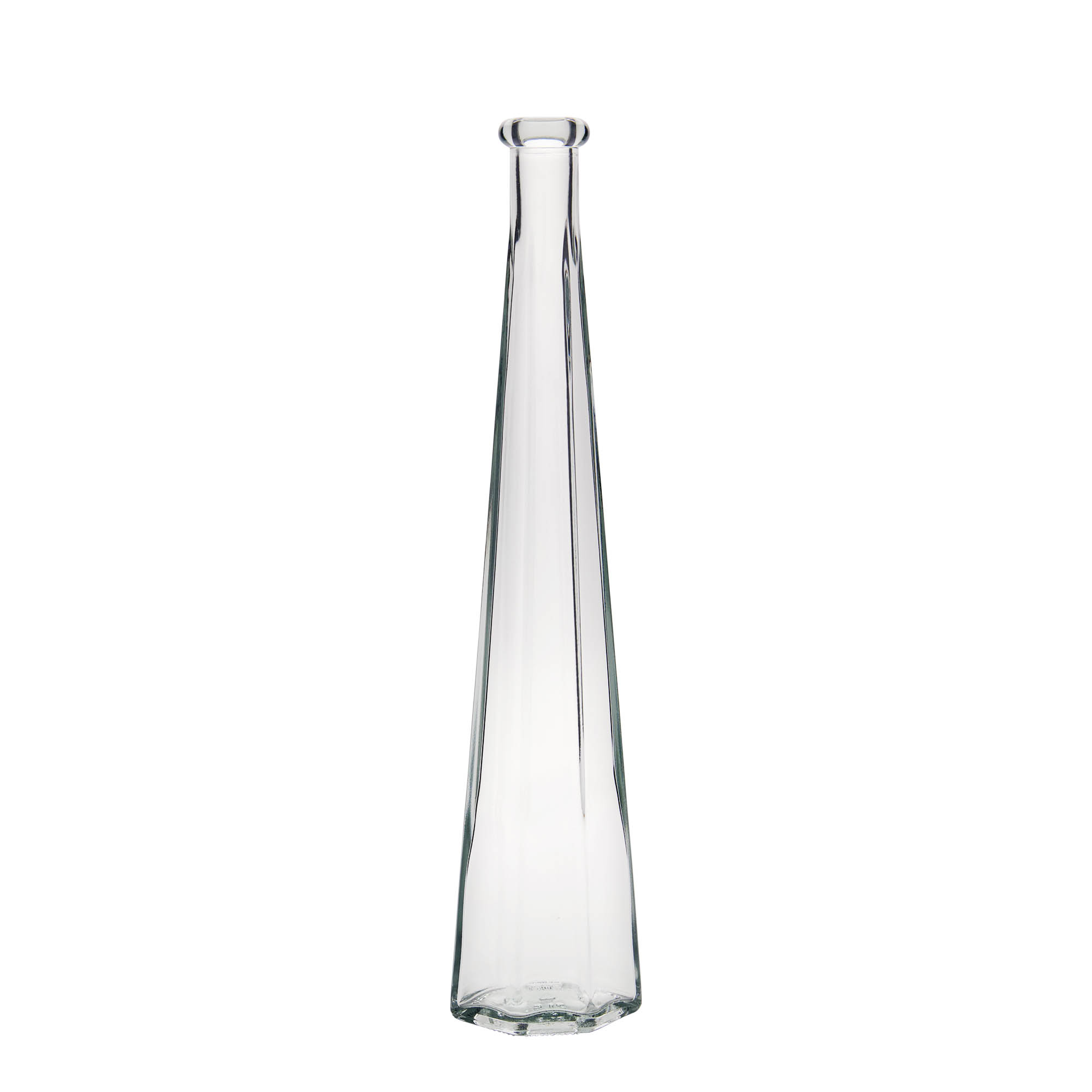 Sticlă de sticlă de 200 ml „Dama Sexta”, hexagonală, gura: dop de plută Sticlă de sticlă de 200 ml „Dama Sexta”, hexagonală, gura: dop de plută