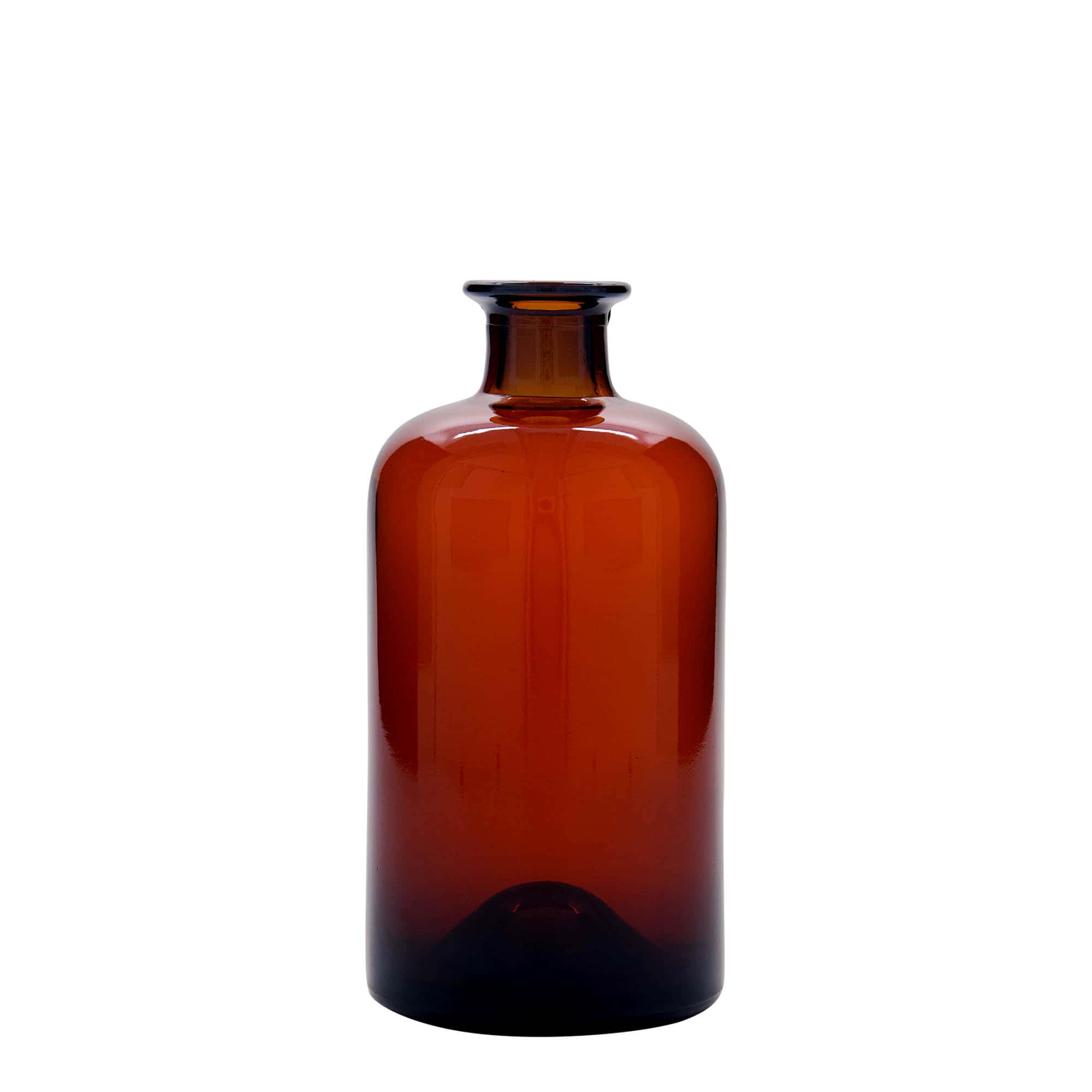Sticlă de 500 ml pentru farmacie, maro, gură: dop de plută Sticlă de 500 ml pentru farmacie, maro, gură: dop de plută