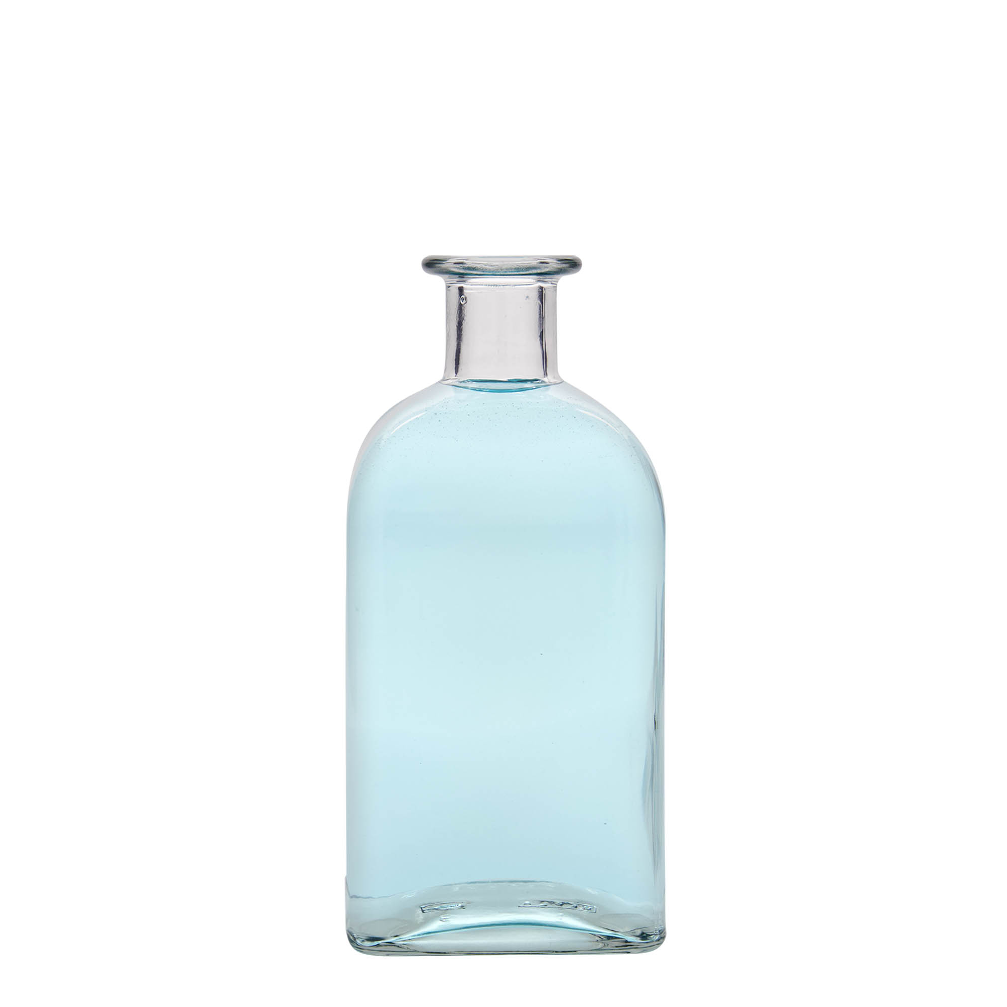 Sticlă de 500 ml din sticlă, farmacist Carré, pătrată, gura: plută Sticlă de 500 ml din sticlă, farmacist Carré, pătrată, gura: plută