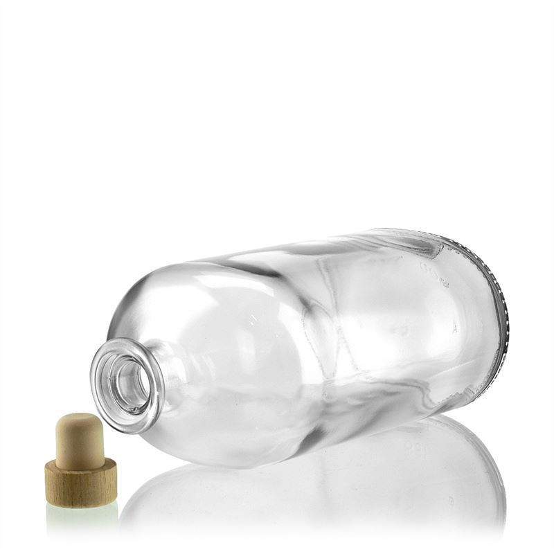 Sticlă de sticlă de 1.000 ml „Dundee”, ovală, gura: dop de plută Sticlă de sticlă de 1.000 ml „Dundee”, ovală, gura: dop de plută