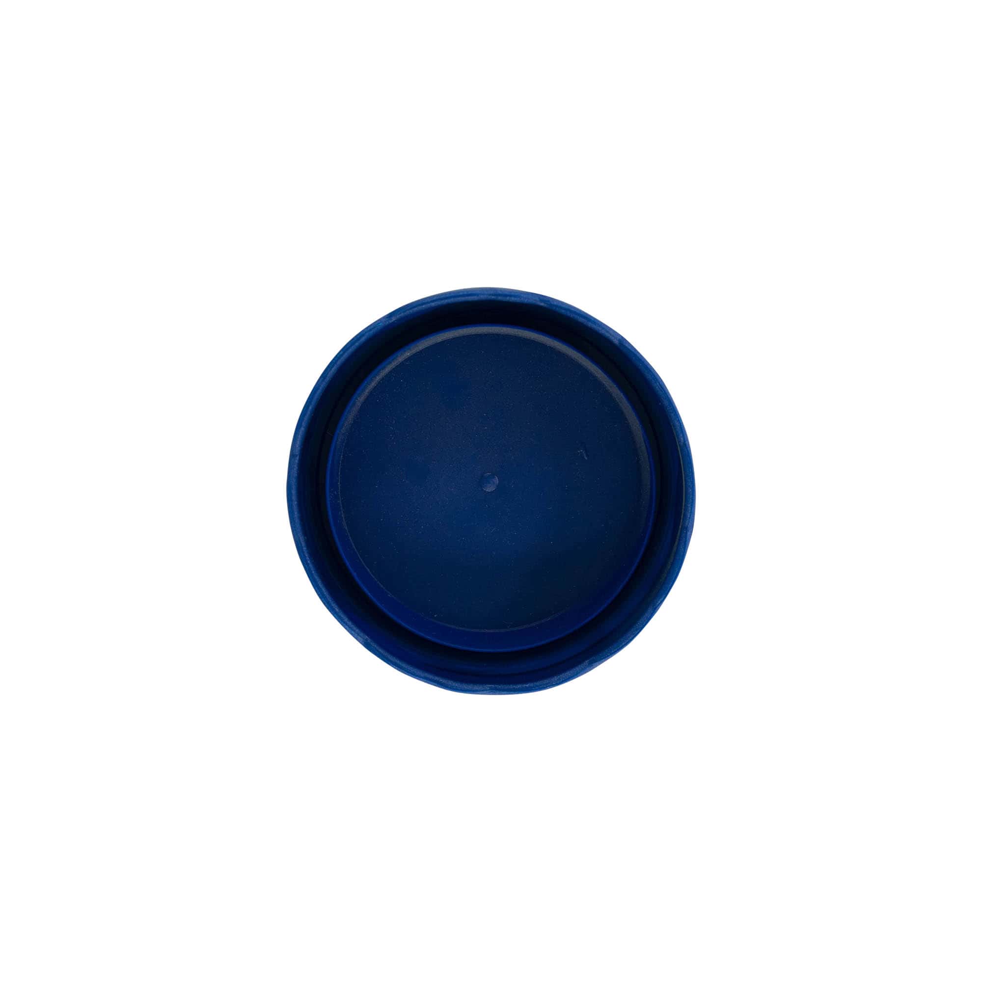 Capac cu margine pentru oală ceramică cu gât îngust, plastic HDPE, albastru