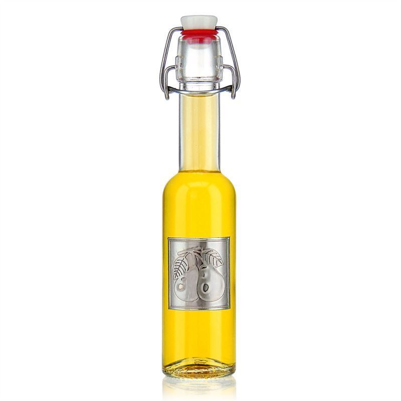 Etichetă de tablă „Pară”, pătrată, metal, argintiu Etichetă de tablă „Pară”, pătrată, metal, argintiu