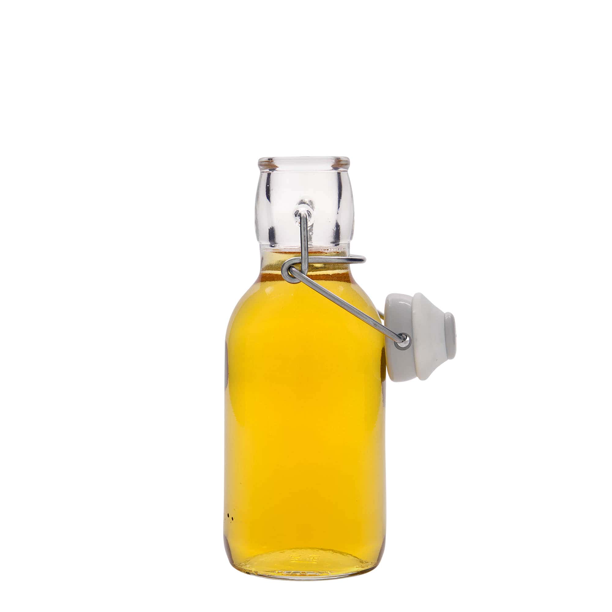 Sticlă de sticlă de 250 ml „Emilia”, deschidere: închidere cu clemă