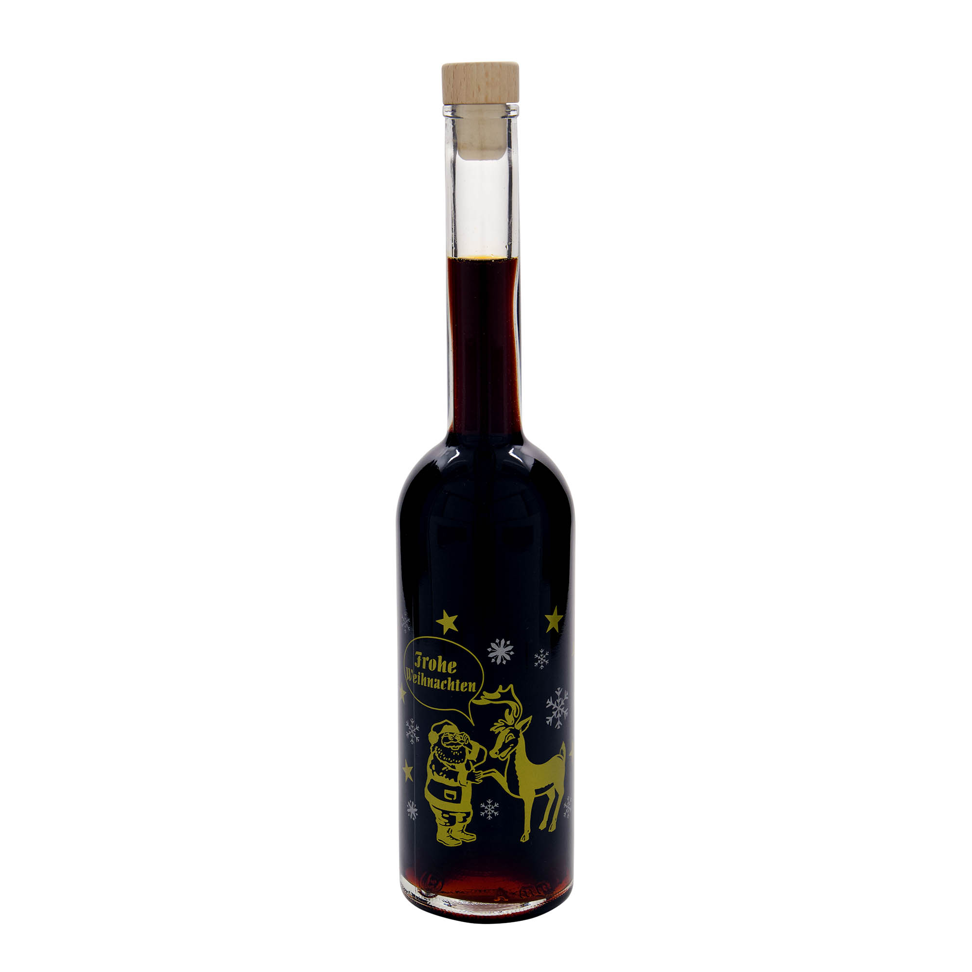 Sticlă de sticlă de 500 ml „Opera”, motiv: foc de artificii, gura: dop de plută