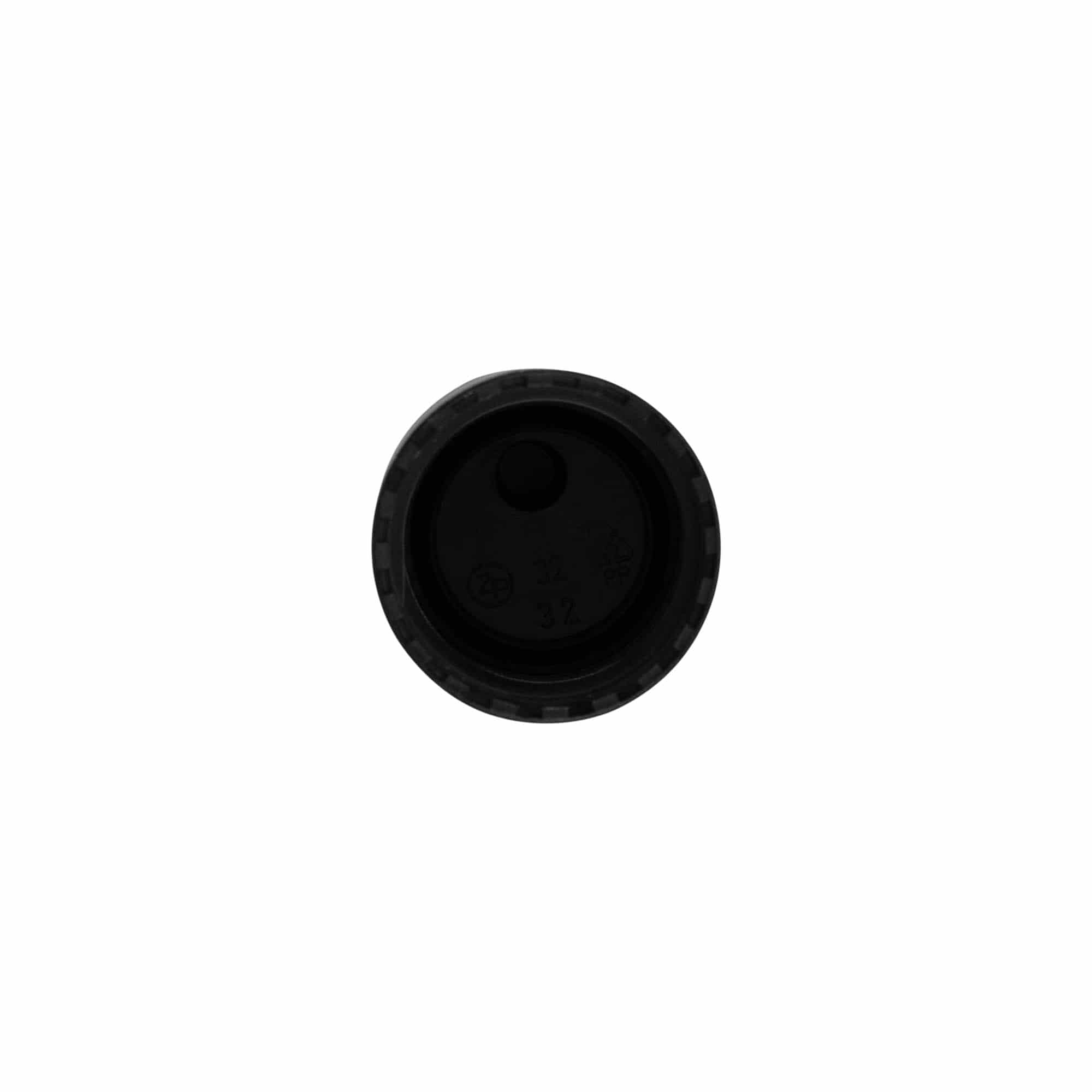 Capac cu filet Disc Top, plastic PP, negru, pentru gura: 24/410