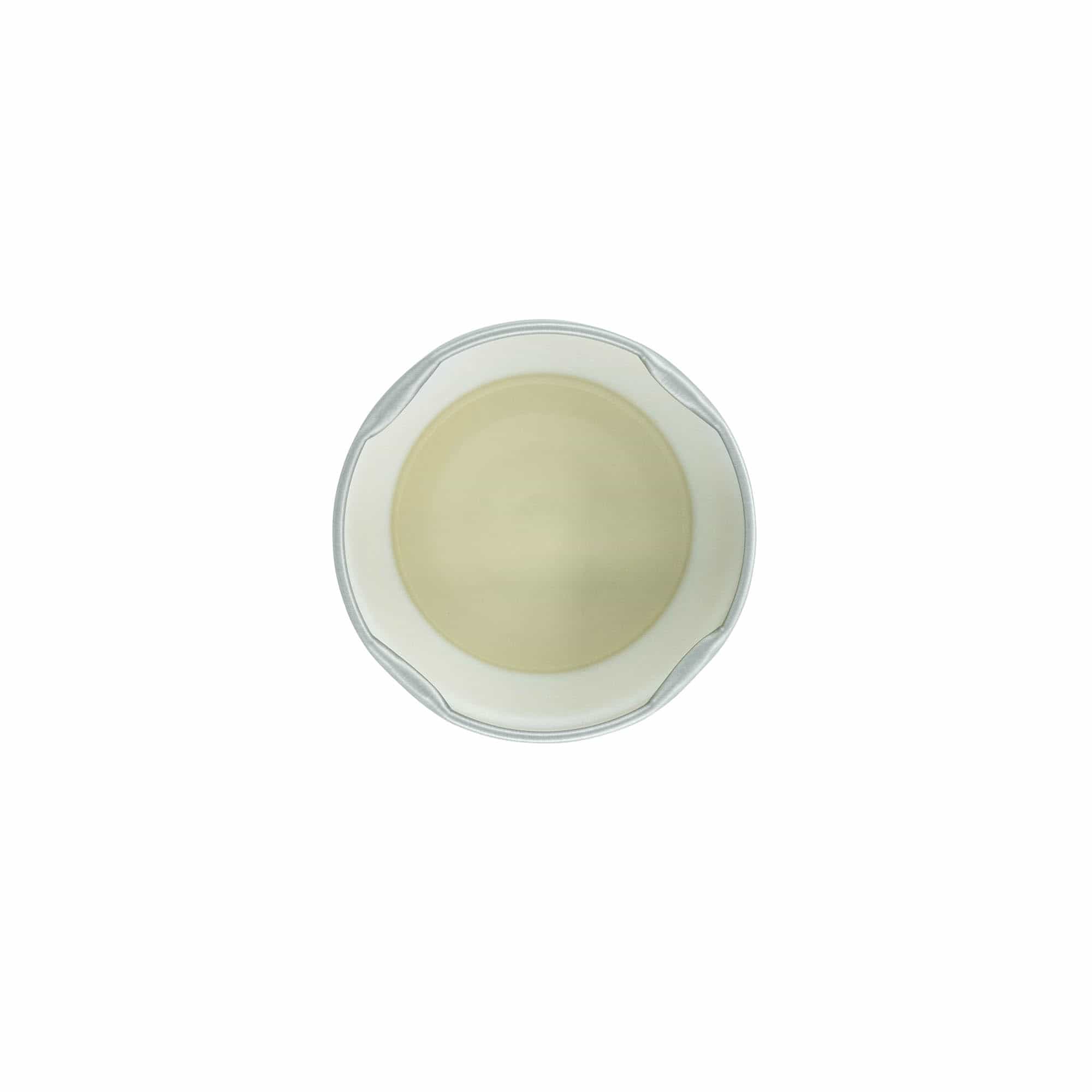 Capac cu filet adânc, tablă albă, argintiu, pentru gură: Deep-TO 58