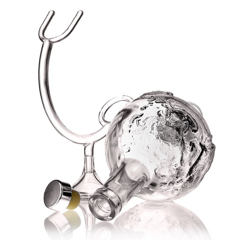 Sticlă de sticlă de 500 ml „Globus”, gură: dop de plută Sticlă de sticlă de 500 ml „Globus”, gură: dop de plută