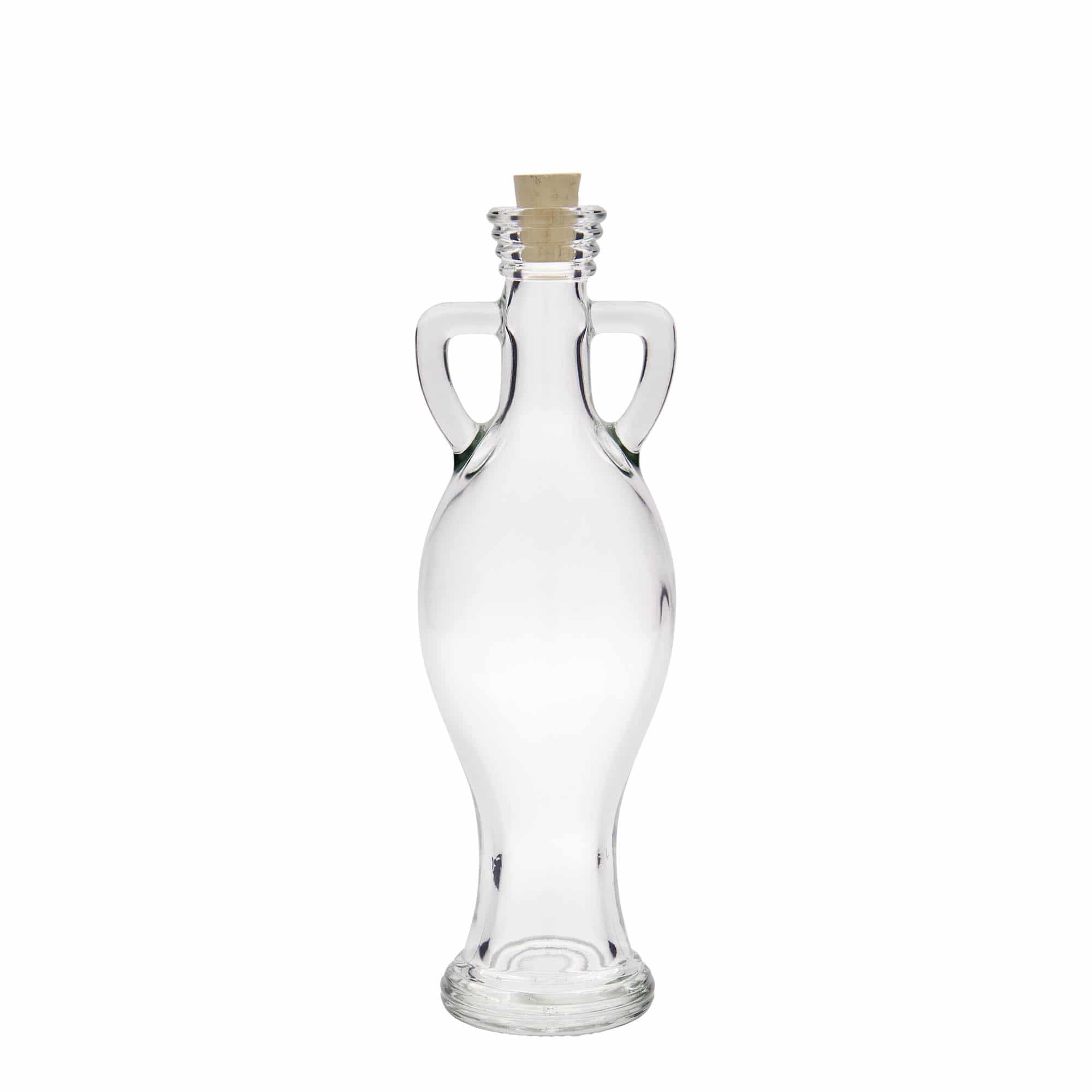 Sticlă de sticlă de 200 ml „Amforă”, gură: dop de plută