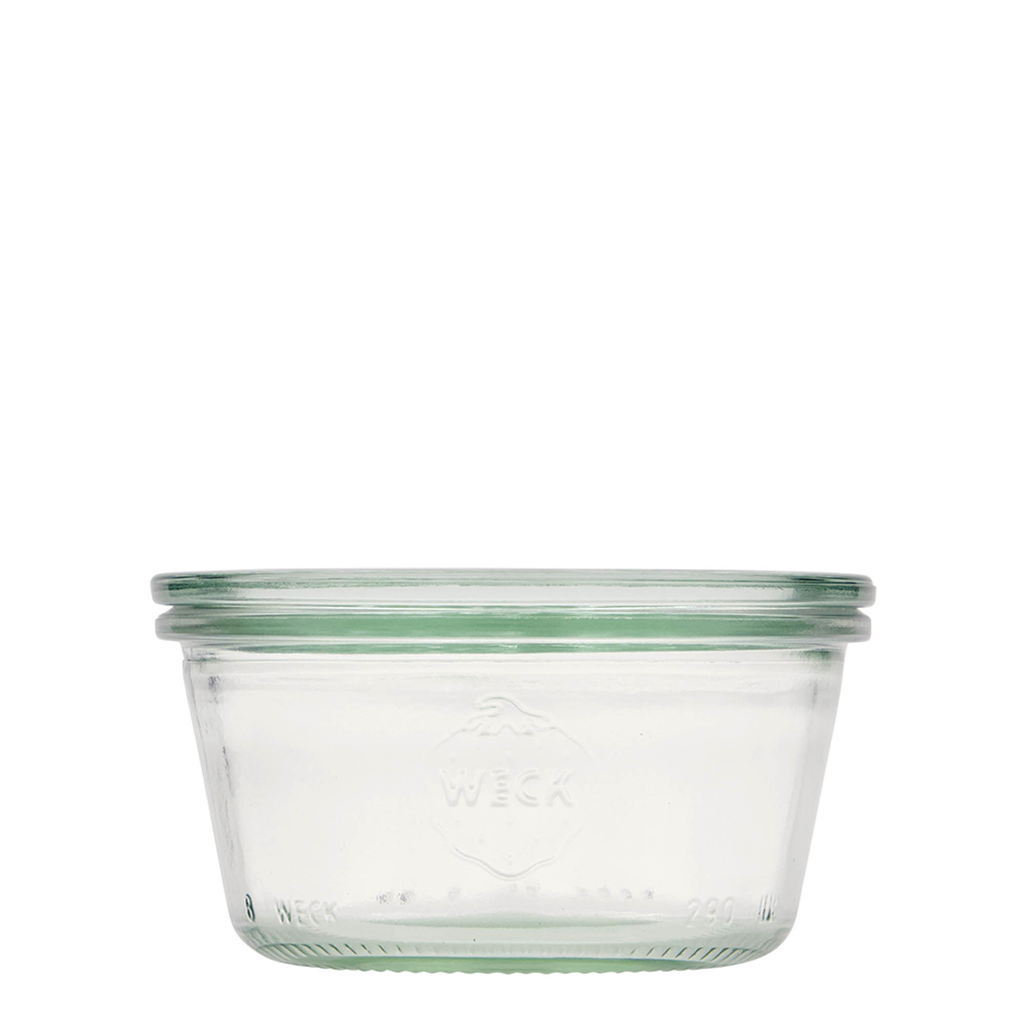 6x 290 ml borcan WECK cu gura largă plat cu capac de sticlă RR 100
