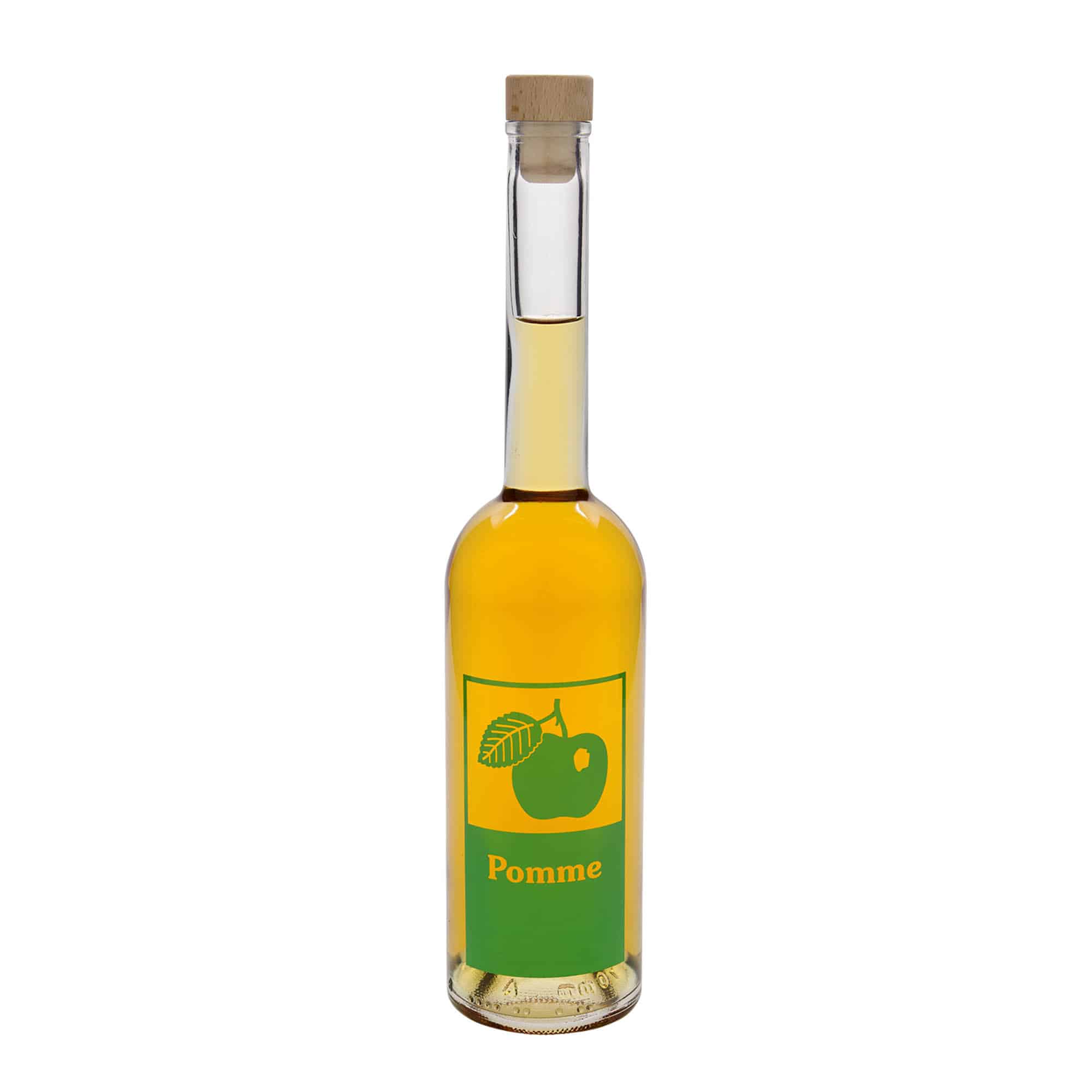Sticlă de sticlă de 500 ml 'Opera', motiv: Măr, gât: plută