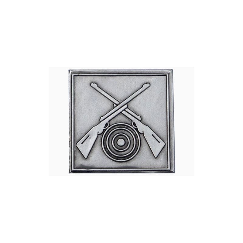Etichetă de cositor „Schützen”, pătrată, metal, argintiu
