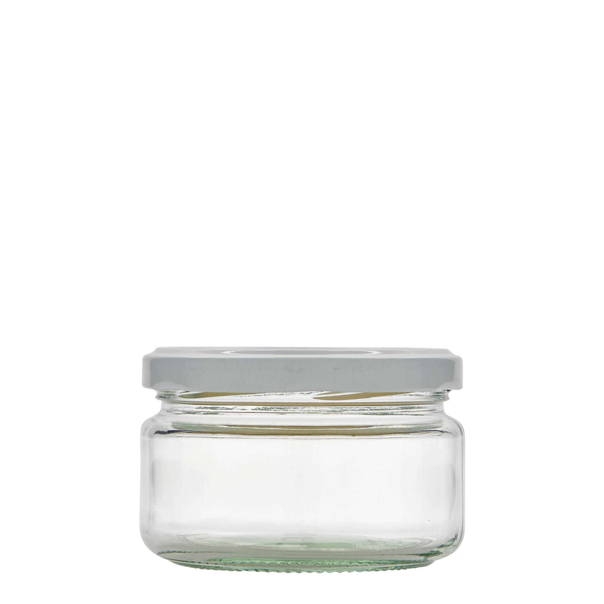 230 ml borcan rotund plat, gura: Twist-Off (TO 82) 230 ml borcan rotund plat, gura: Twist-Off (TO 82)