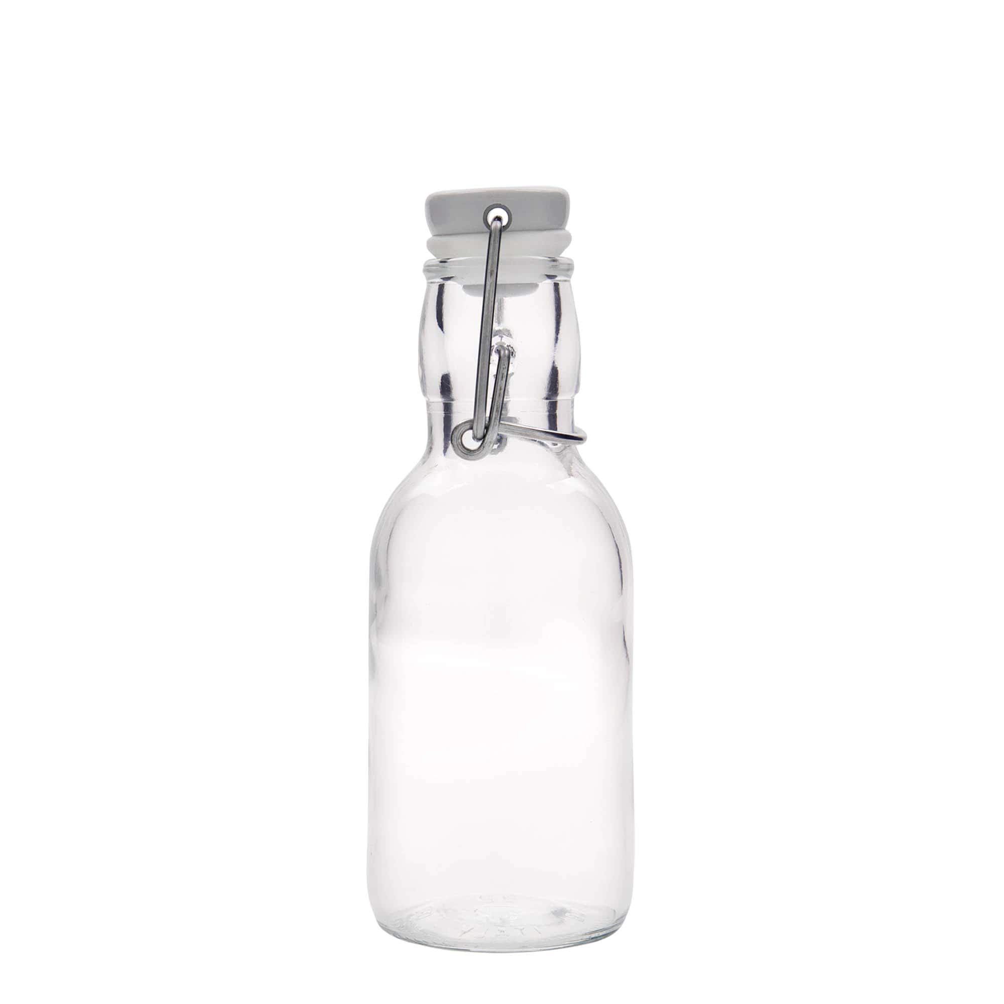 Sticlă de sticlă de 250 ml „Emilia”, deschidere: închidere cu clemă