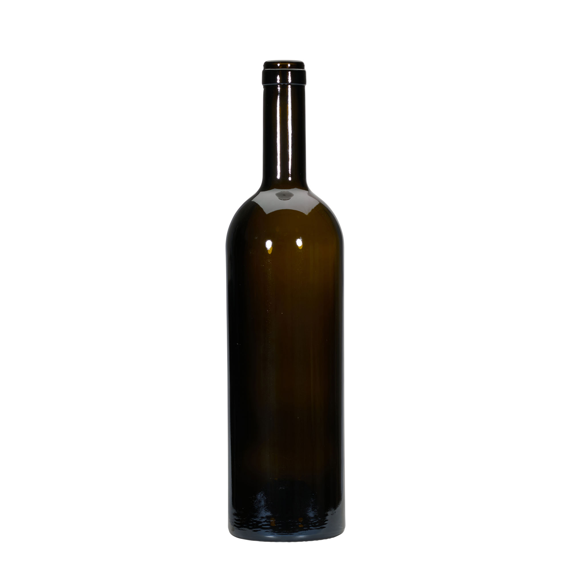 Sticlă de vin 750 ml „Golia”, verde antic, gât: dop