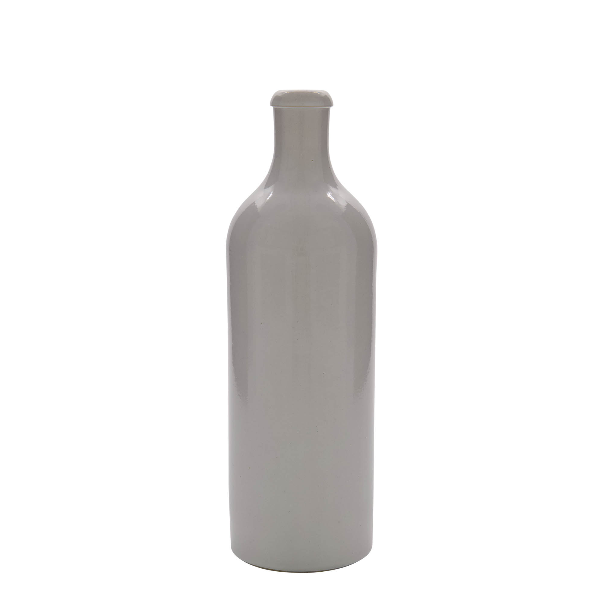 750 ml ulcior de lut, ceramică, alb, gură: dop de plută
