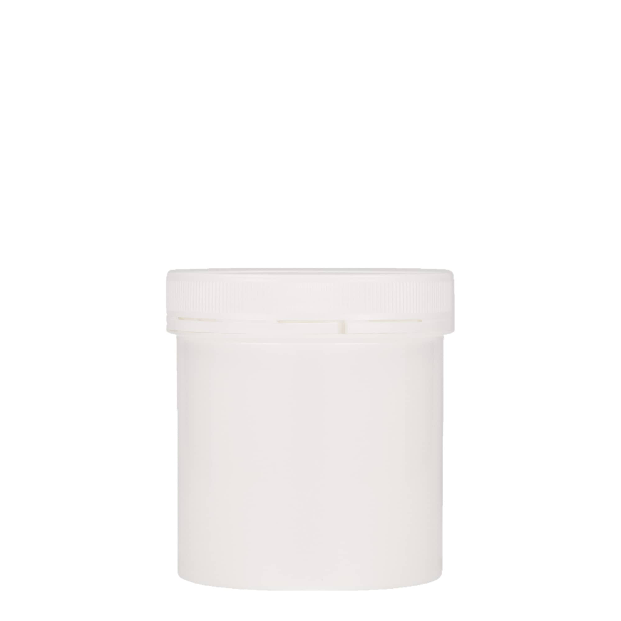 250 ml cutie din plastic „Securilock”, PP, alb, gura: capac cu filet