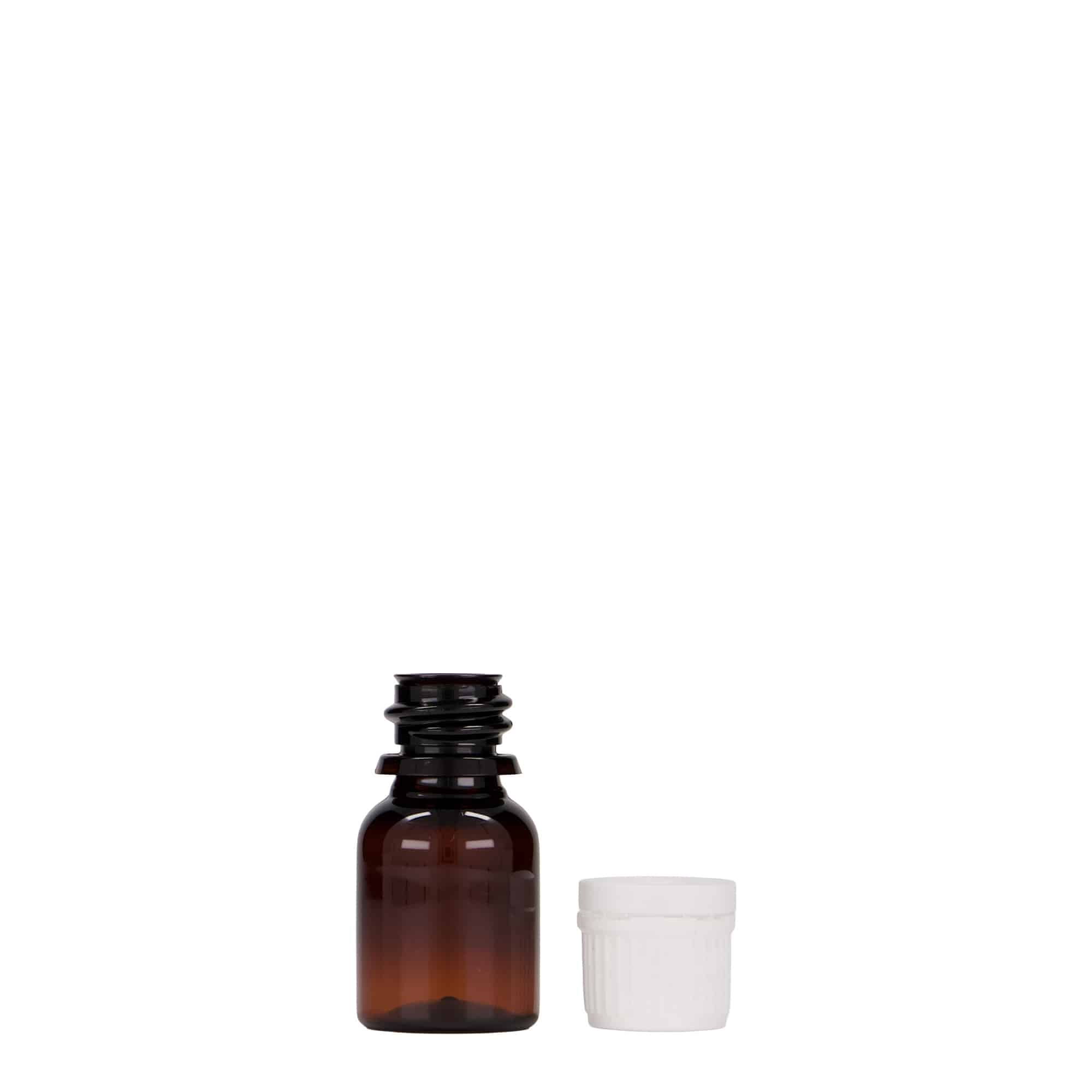Flacon medical PET de 10 ml „Easy Living”, maro, plastic, gura: DIN 18