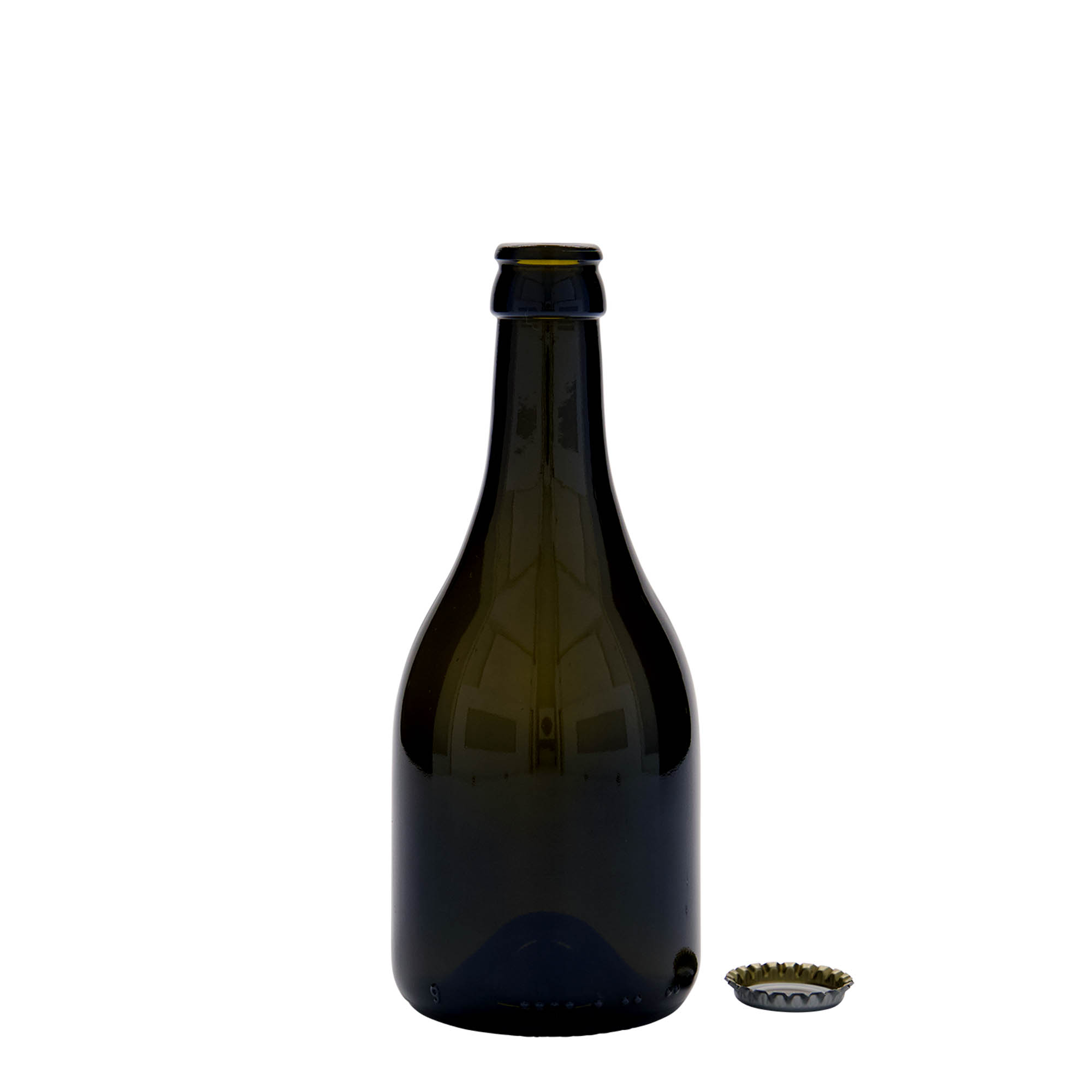Sticlă de bere 330 ml „Horta”, sticlă, verde antic, gura: capac tip coroană