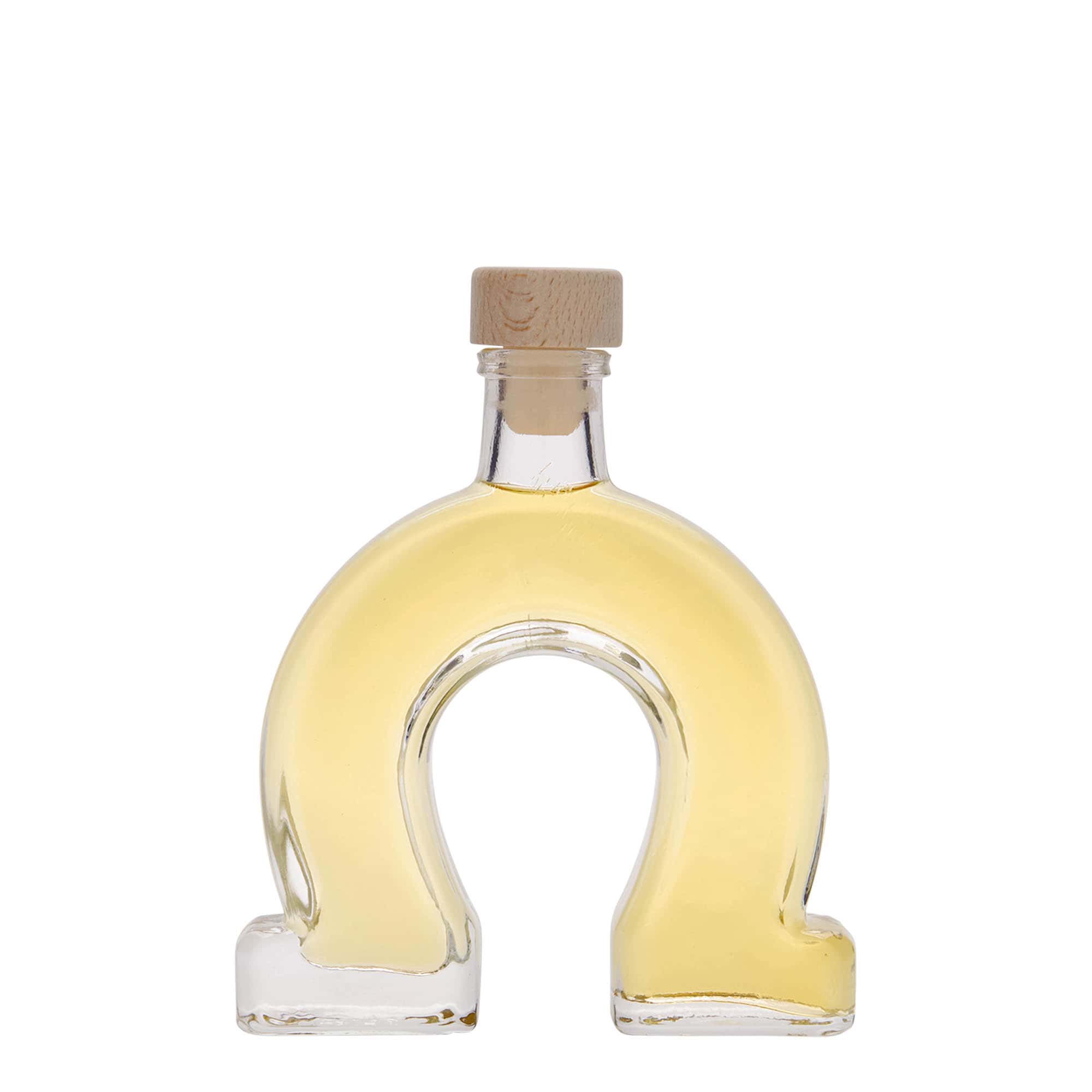 Sticlă de sticlă de 100 ml „Potcoavă”, gura: dop de plută