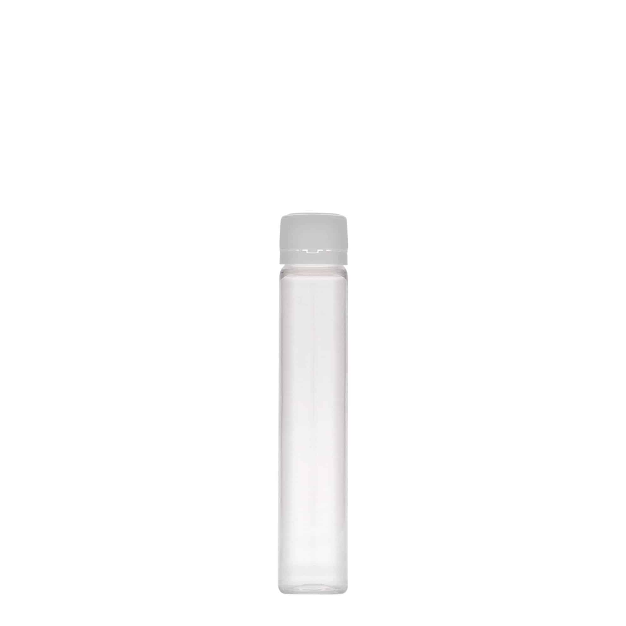 25 ml tub PET, plastic, gură: capac cu filet
