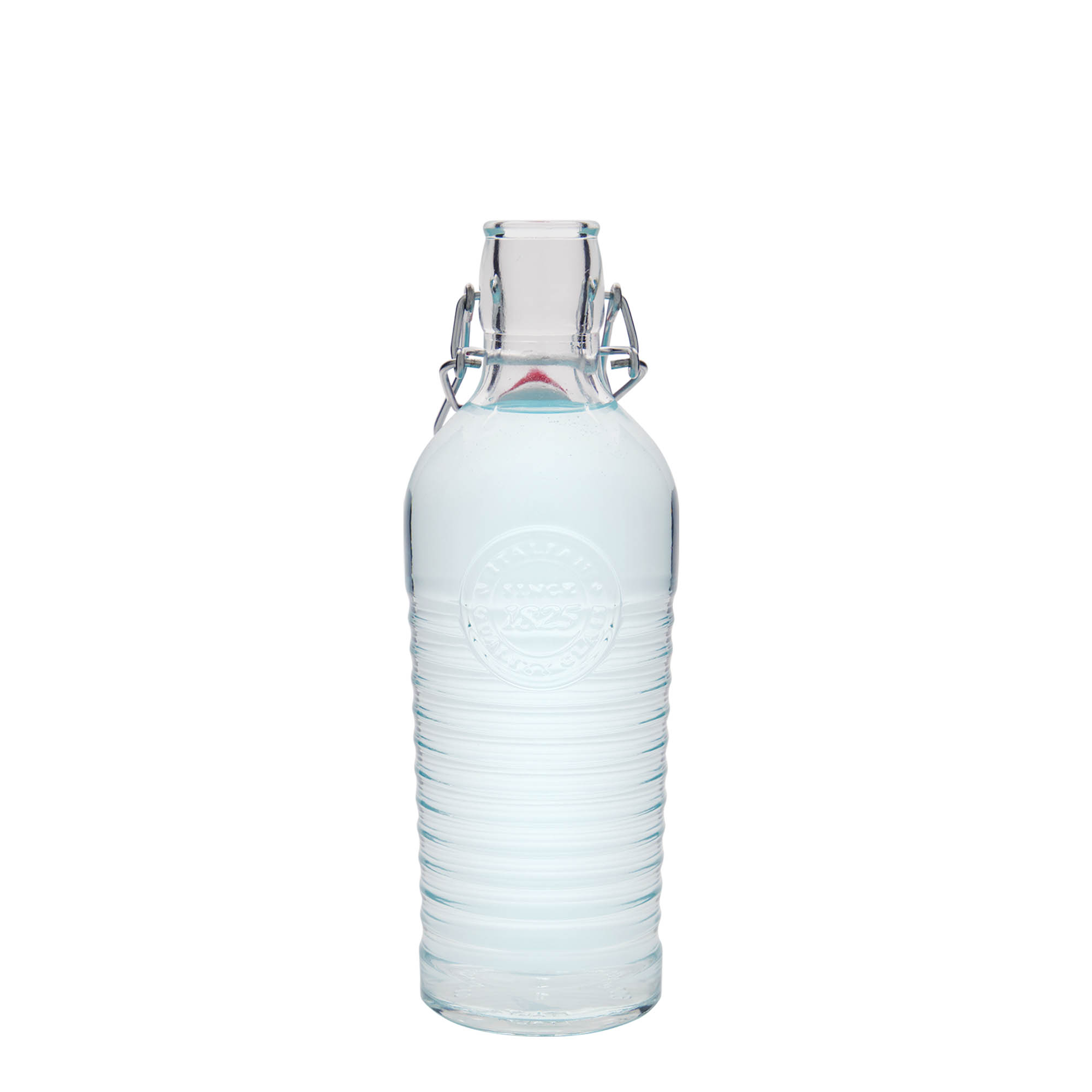 Sticlă de sticlă de 750 ml 'Officina 1825', gât: închidere cu clemă