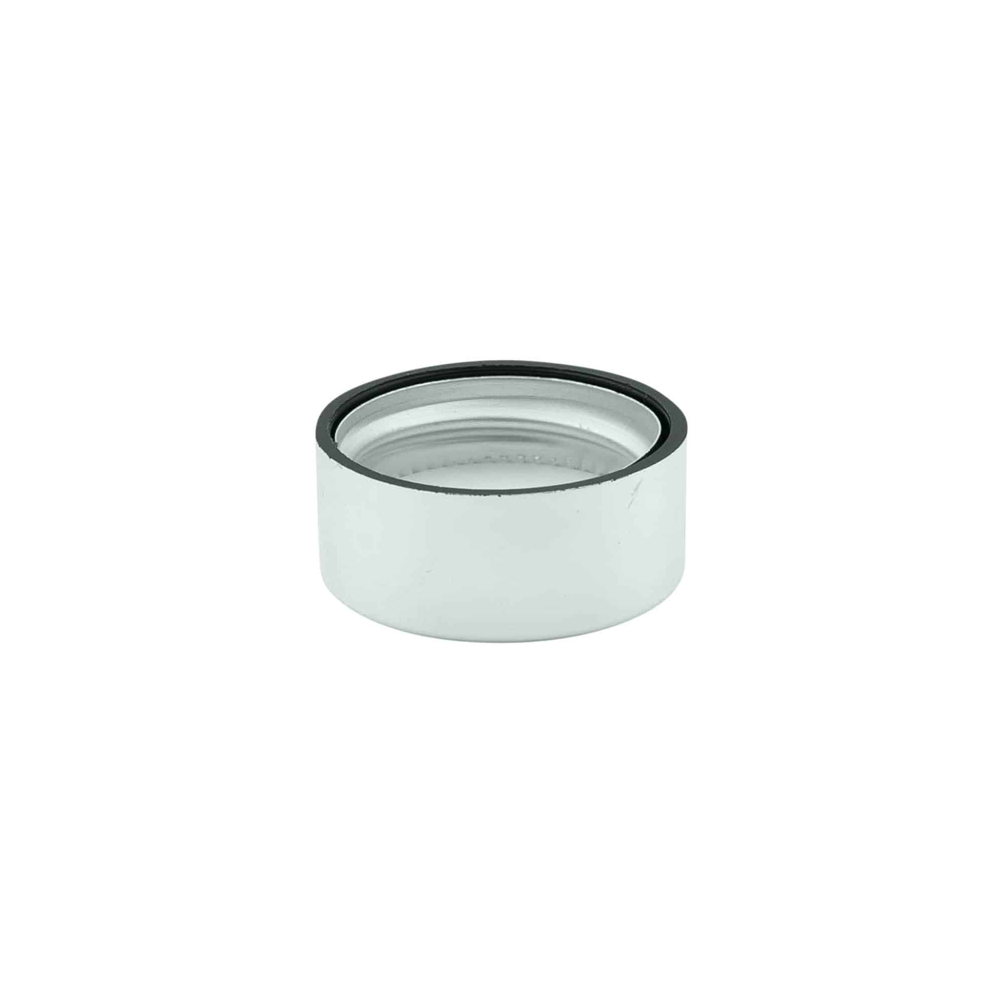 Capac cu filet, plastic ABS, argintiu, pentru gura: GPI 28/400