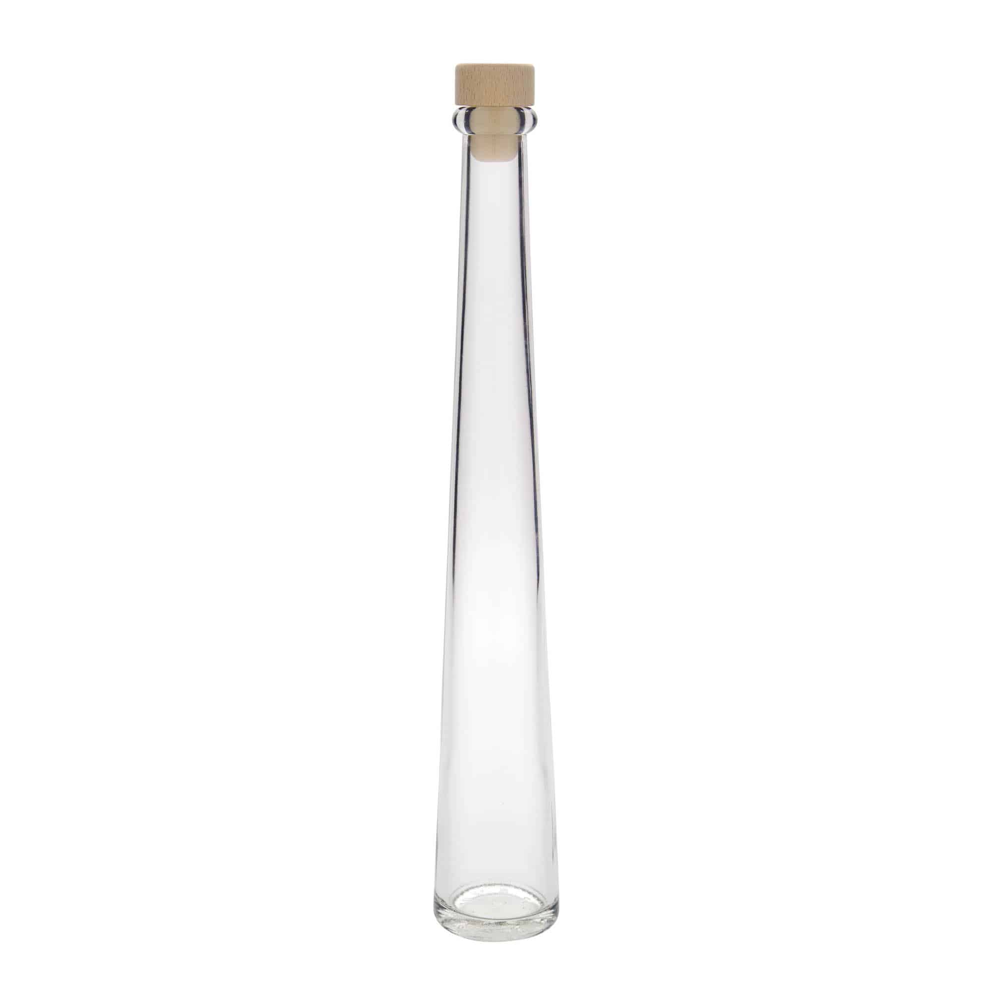 Sticlă de sticlă de 200 ml „Dama Rondo”, gura: dop de plută