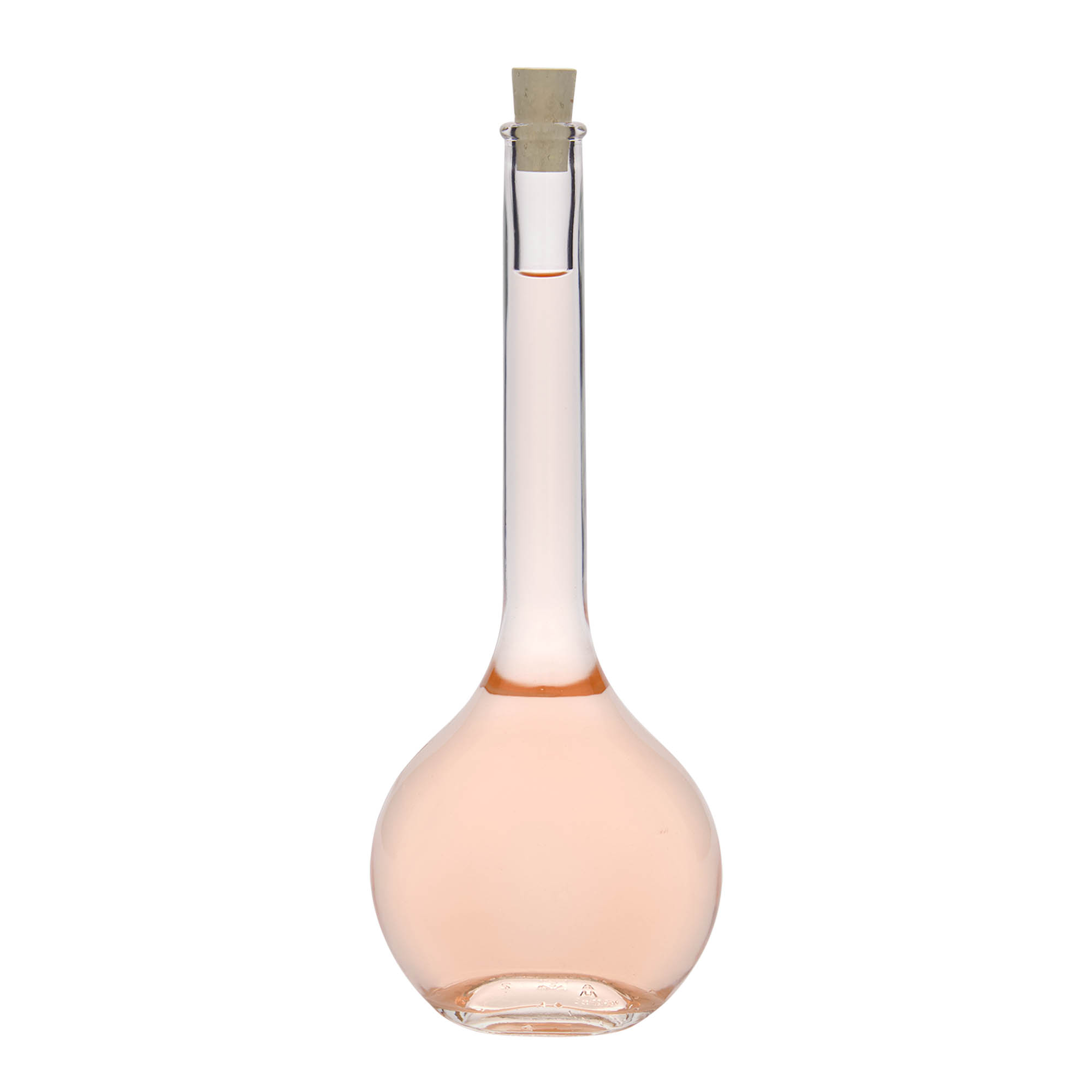 Sticlă de sticlă de 500 ml „Contessa”, ovală, gura: dop de plută Sticlă de sticlă de 500 ml „Contessa”, ovală, gura: dop de plută