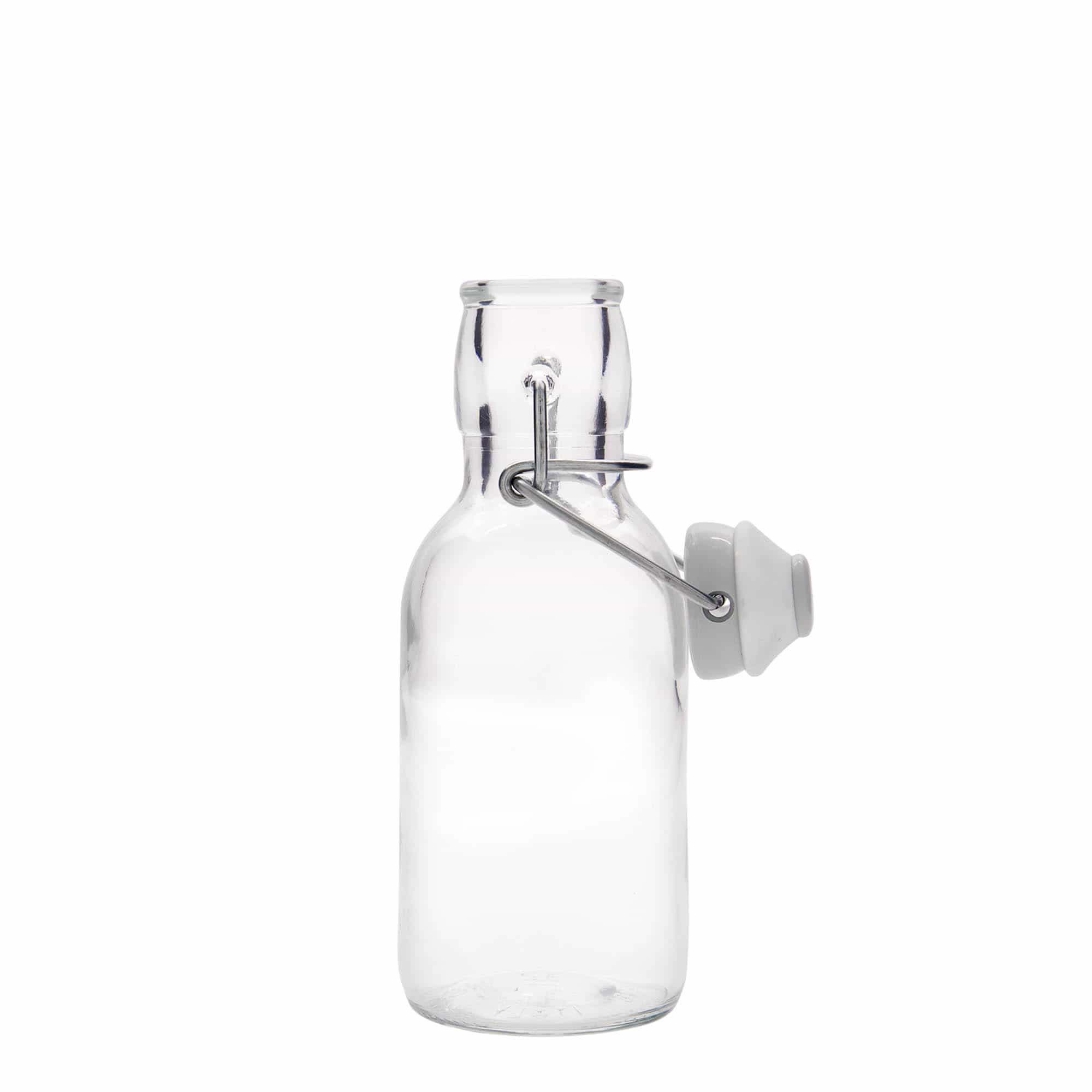 Sticlă de sticlă de 250 ml „Emilia”, deschidere: închidere cu clemă